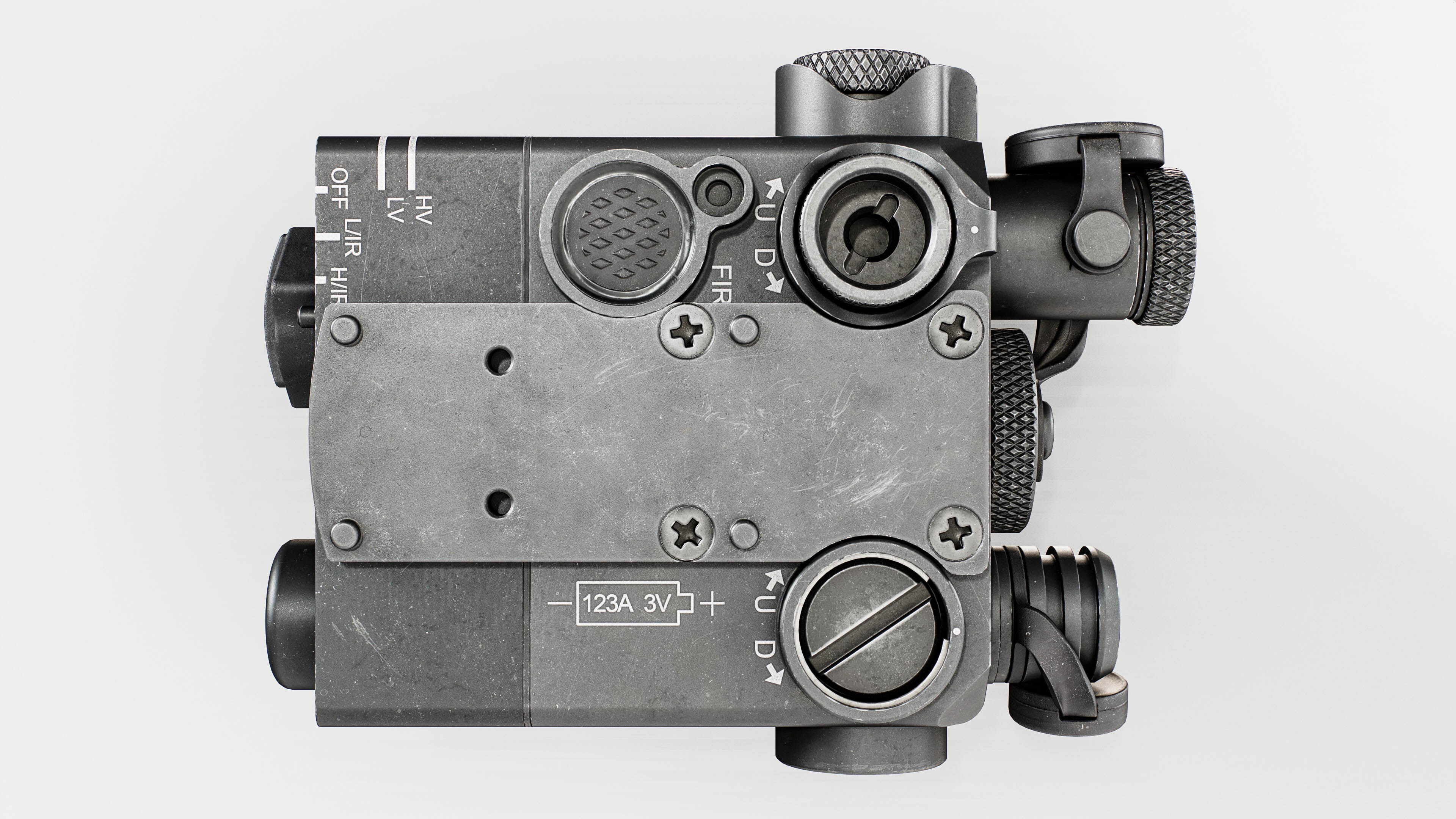 Steiner DBAL-I2 Green or Red visible and IR laser aiming device Low-poly 3D model_21