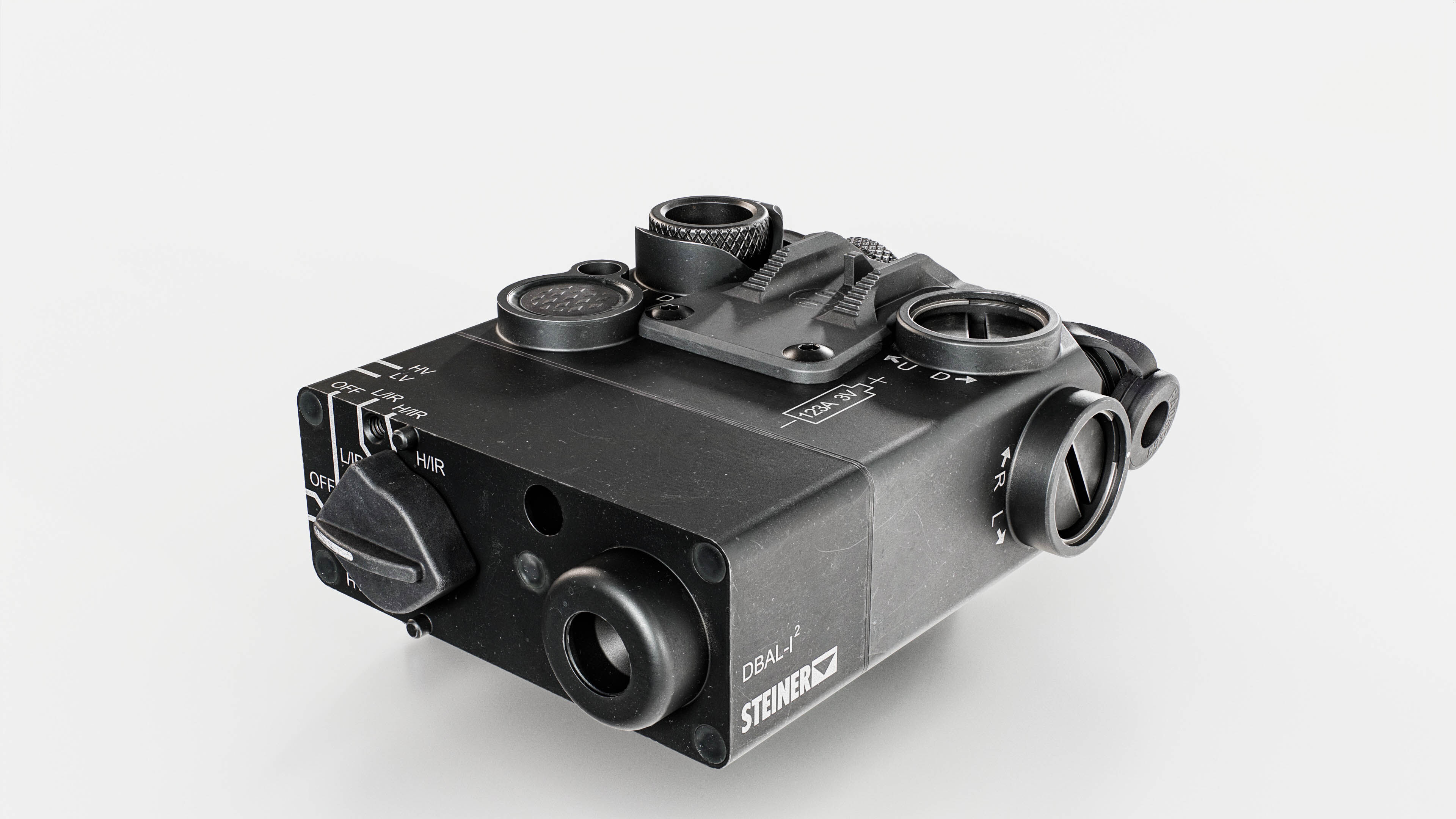 Steiner DBAL-I2 Green or Red visible and IR laser aiming device Low-poly 3D model_29