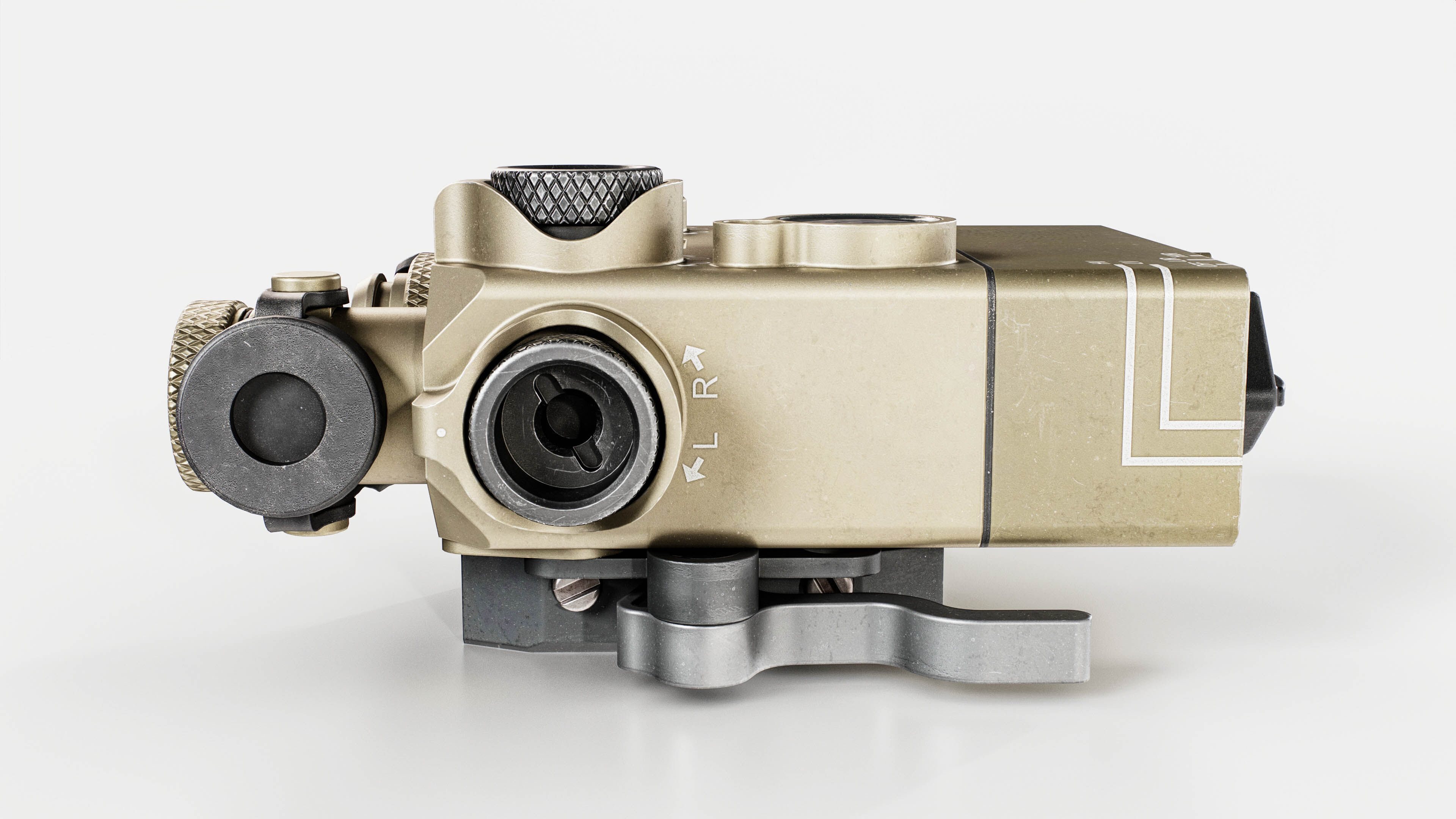 Steiner DBAL-I2 Green or Red visible and IR laser aiming device Low-poly 3D model_7