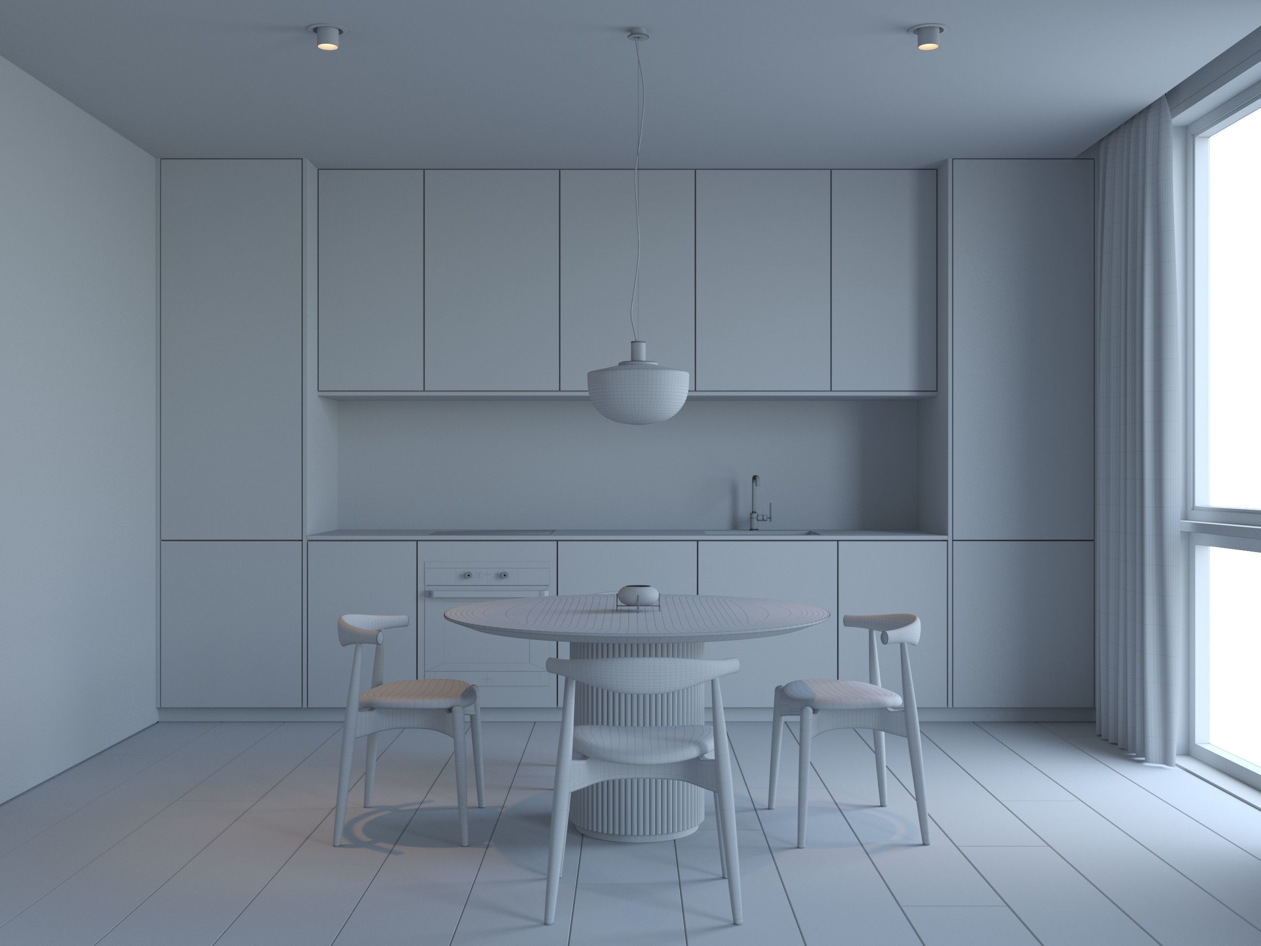 Dot Reception Scene  3D model_3