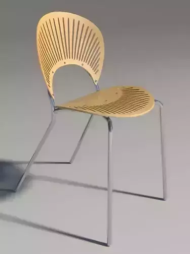 Chair Trinitad Style Wood Mental Ray 3D model