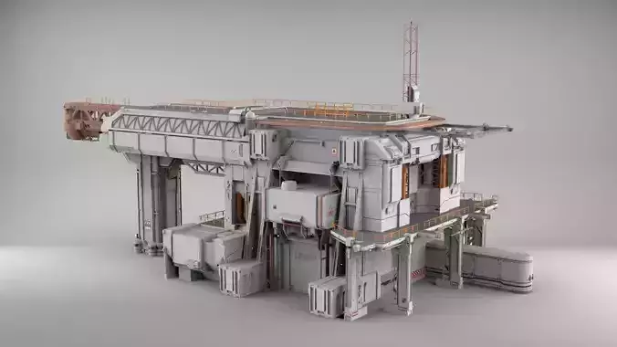 sci-fi architecture 8 3D model