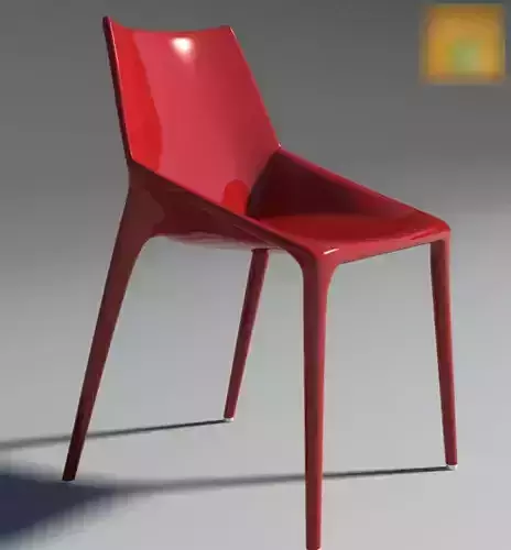 Chair Outline Red 