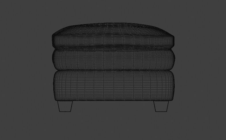3D chair leather ottoman 3D model_4
