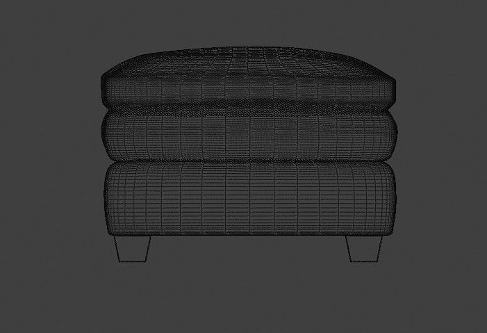 3D chair leather ottoman 3D model_5