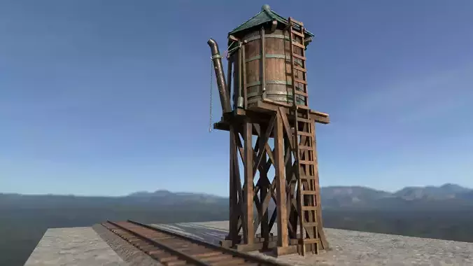 Old West Railroad WaterTank