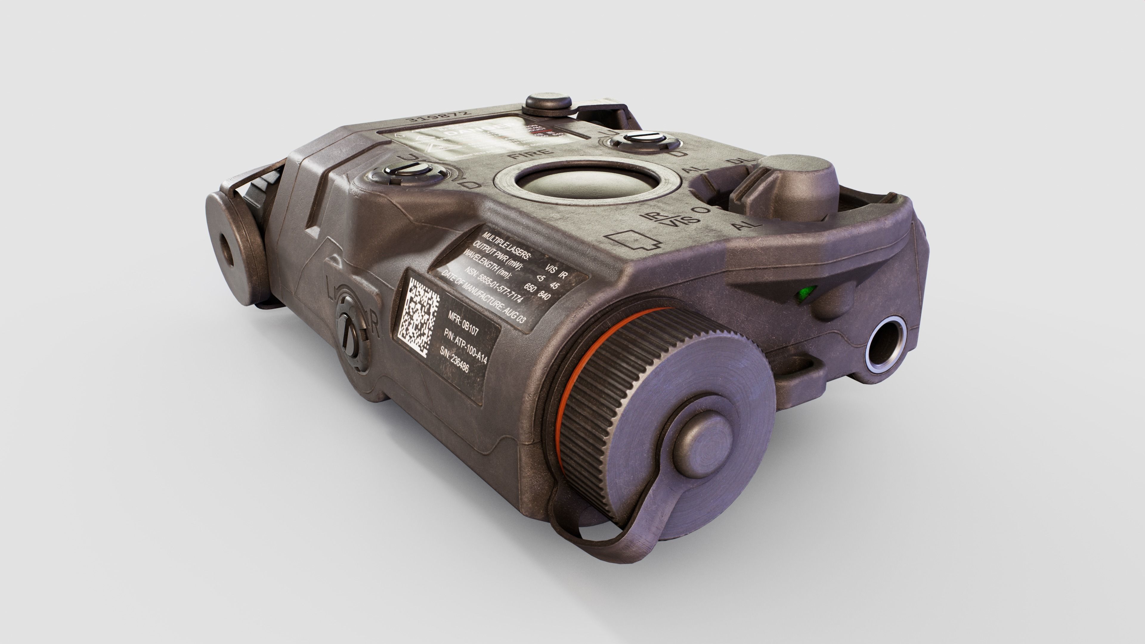 3D model EOTech ATPIAL AN PEQ15 Laser Aiming Device VR / AR / lowpoly CGTrader