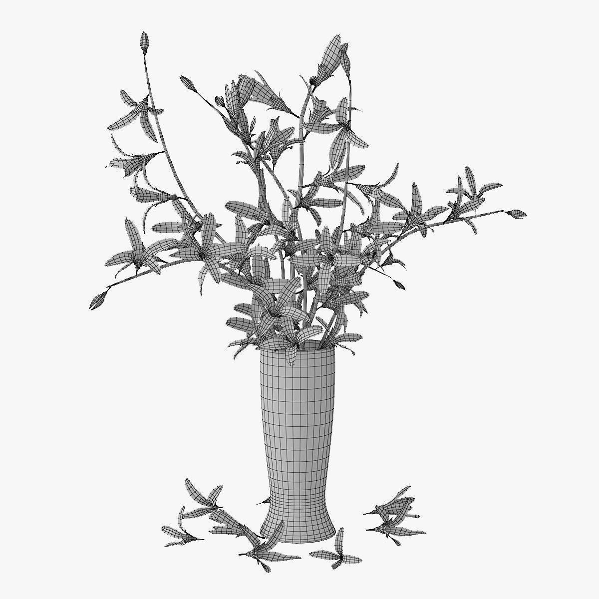 Forsythia 3D model_1