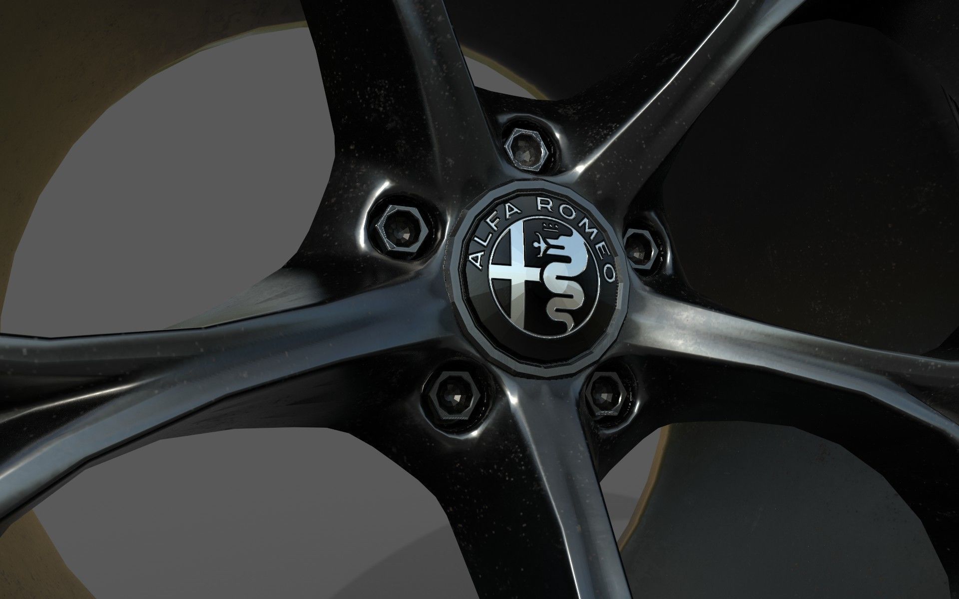 Alfa Romeo Rim and Tire 3D print model_2