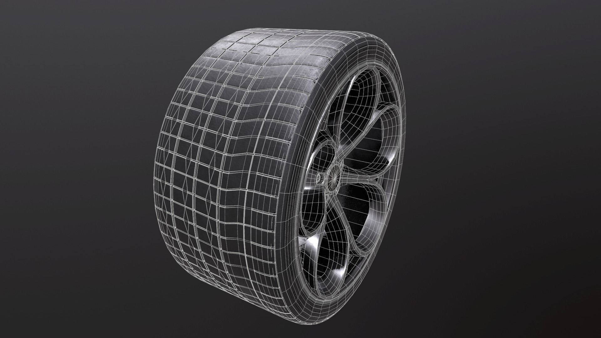 Alfa Romeo Rim and Tire 3D print model_9