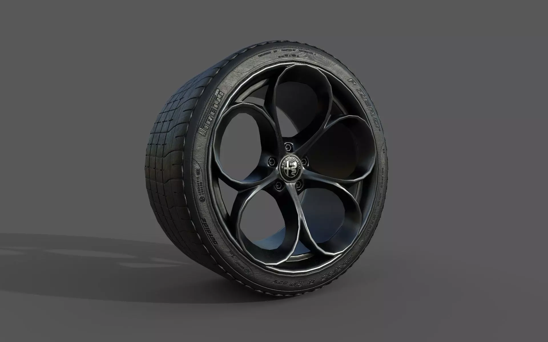 Alfa Romeo Rim and Tire 3D print model_0