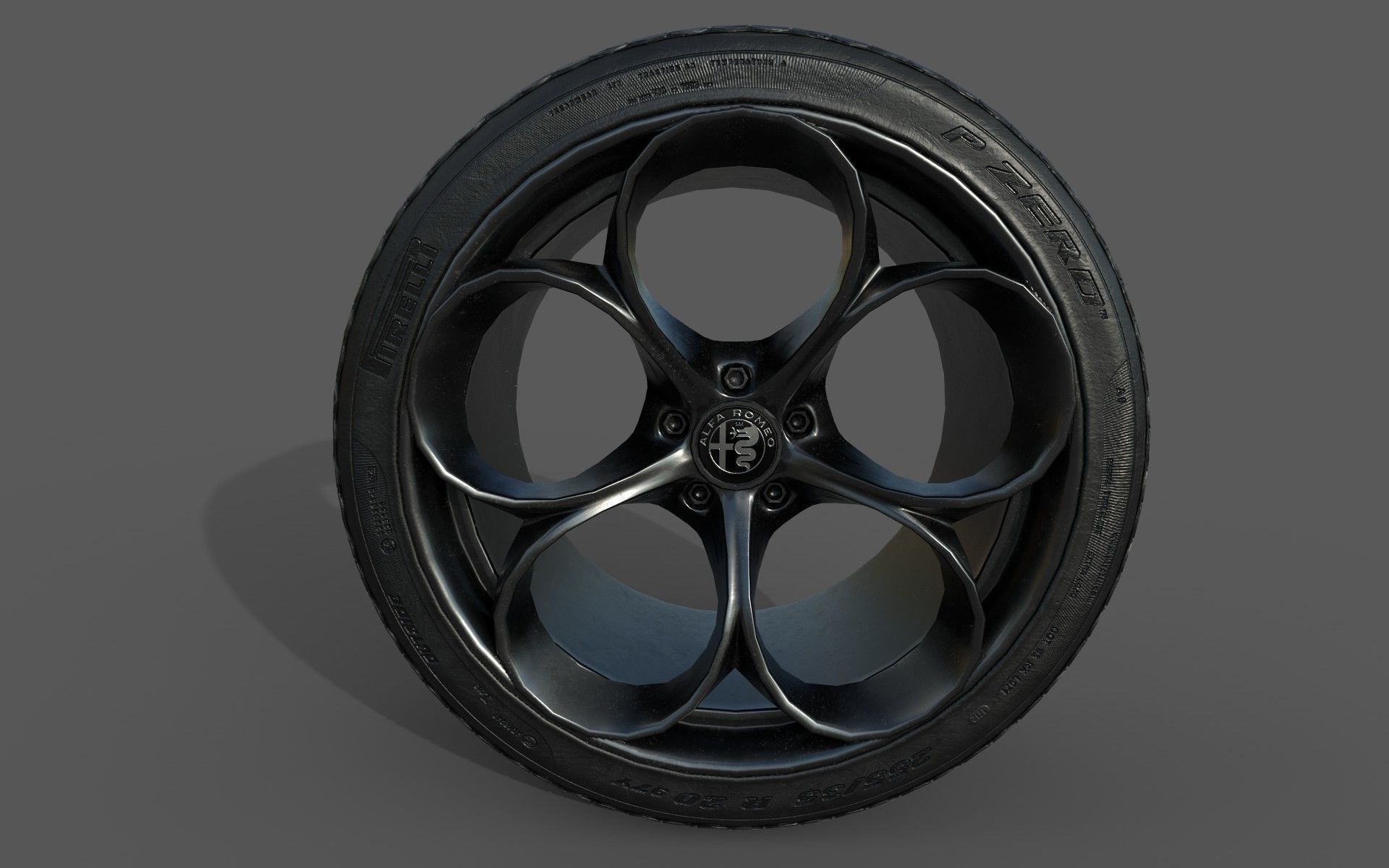Alfa Romeo Rim and Tire 3D print model_5
