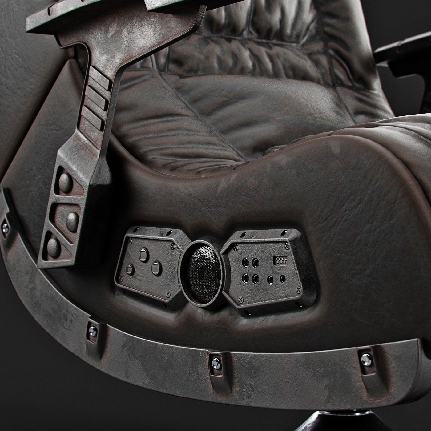 X-Rocker Chair Aged 3D model_2