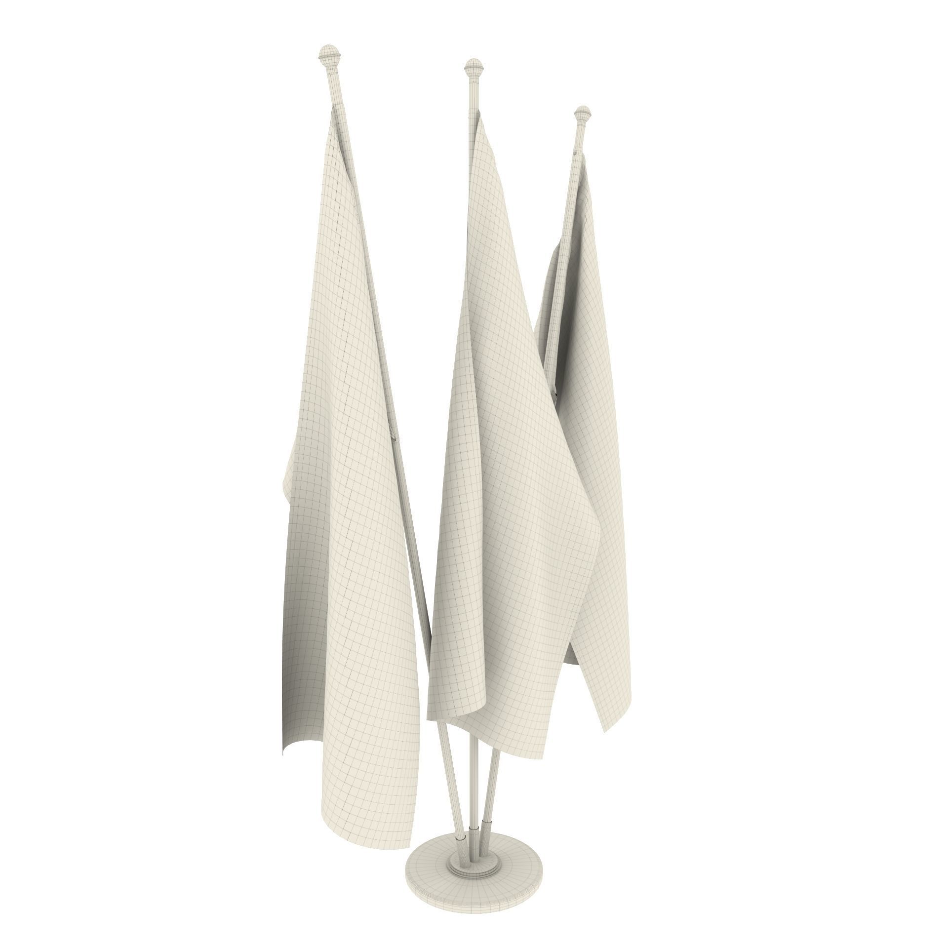 Germany Flag Pack 3D model_6