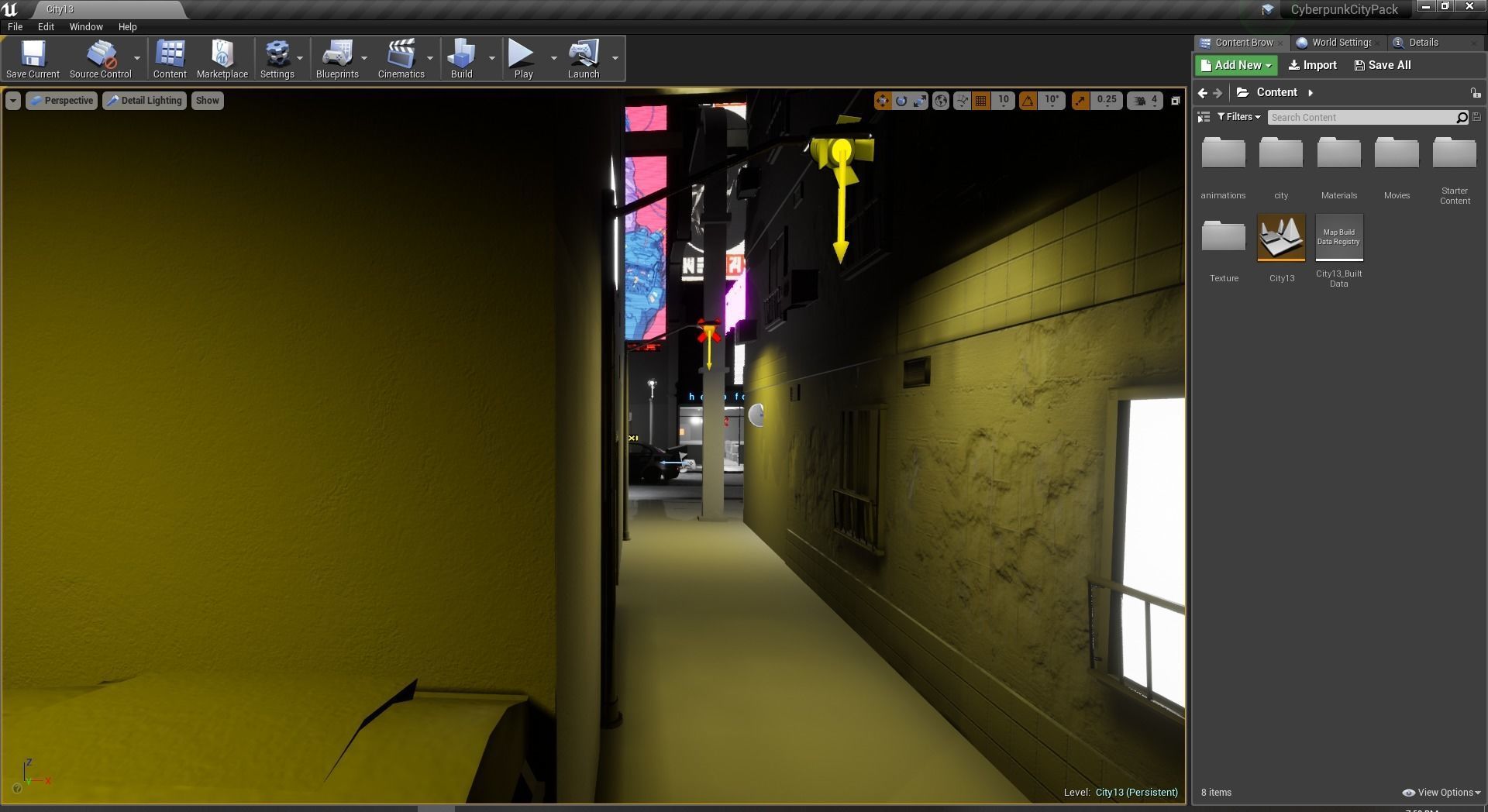 Cyberpunk City PACK and Street assets Low-poly 3D model_15