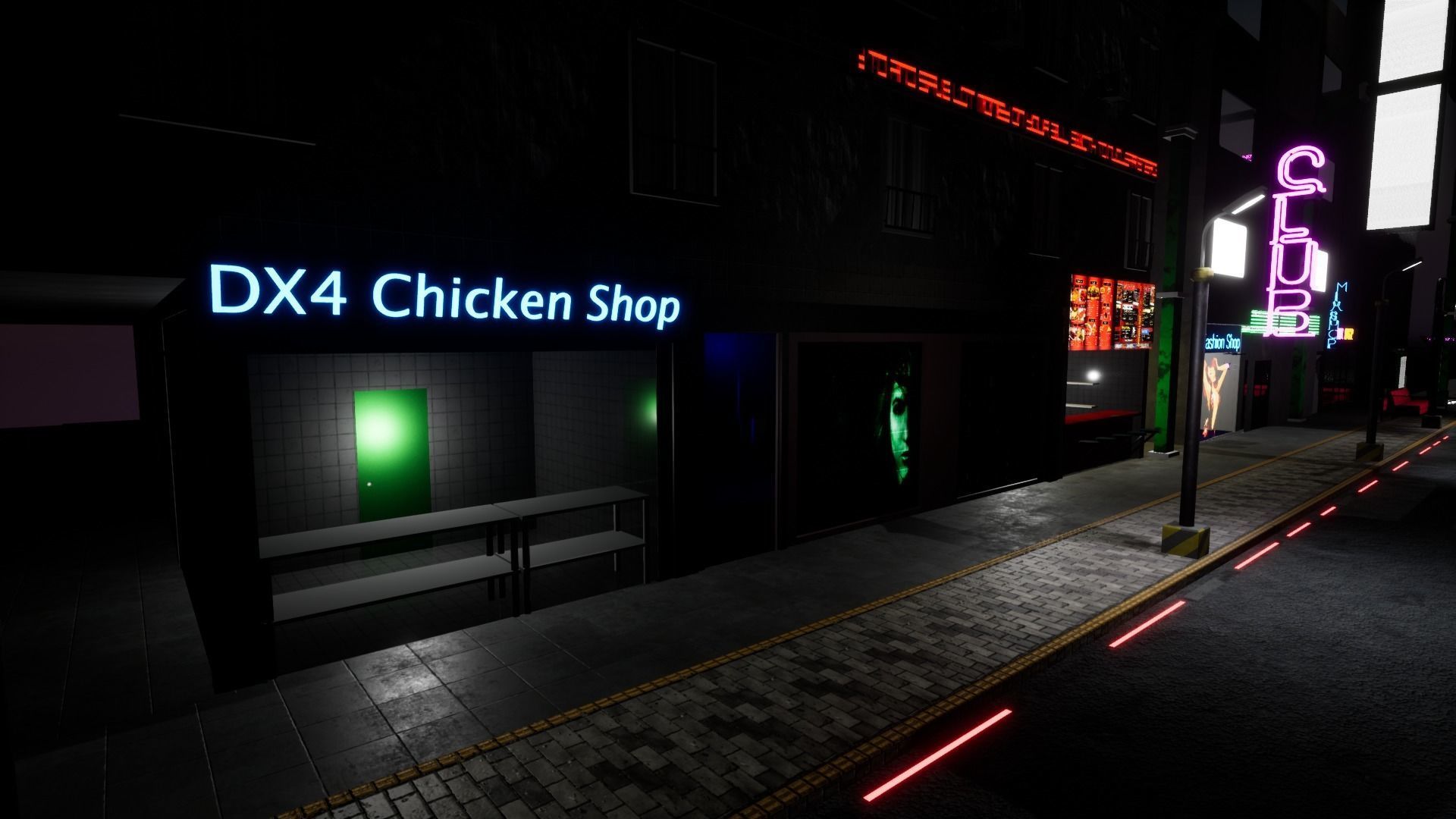 Cyberpunk City PACK and Street assets Low-poly 3D model_1