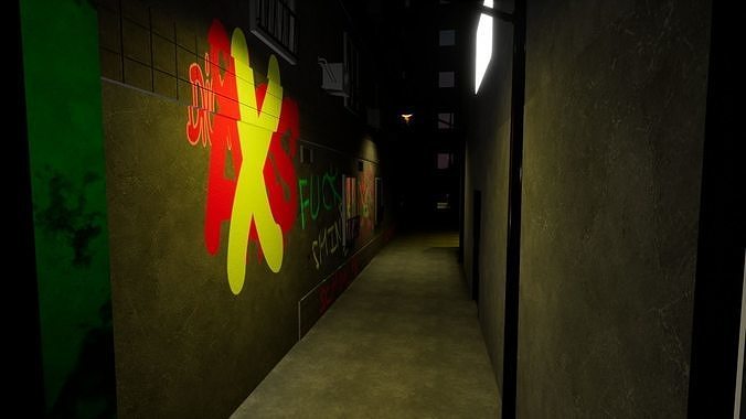 Cyberpunk City PACK and Street assets Low-poly 3D model 5