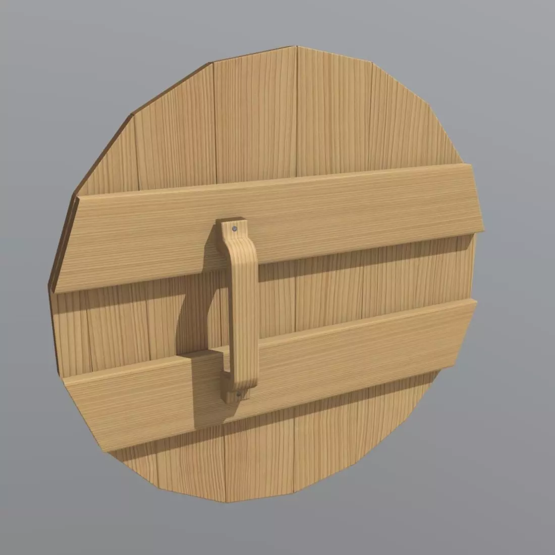 Wooden Shield Low-poly 3D model
