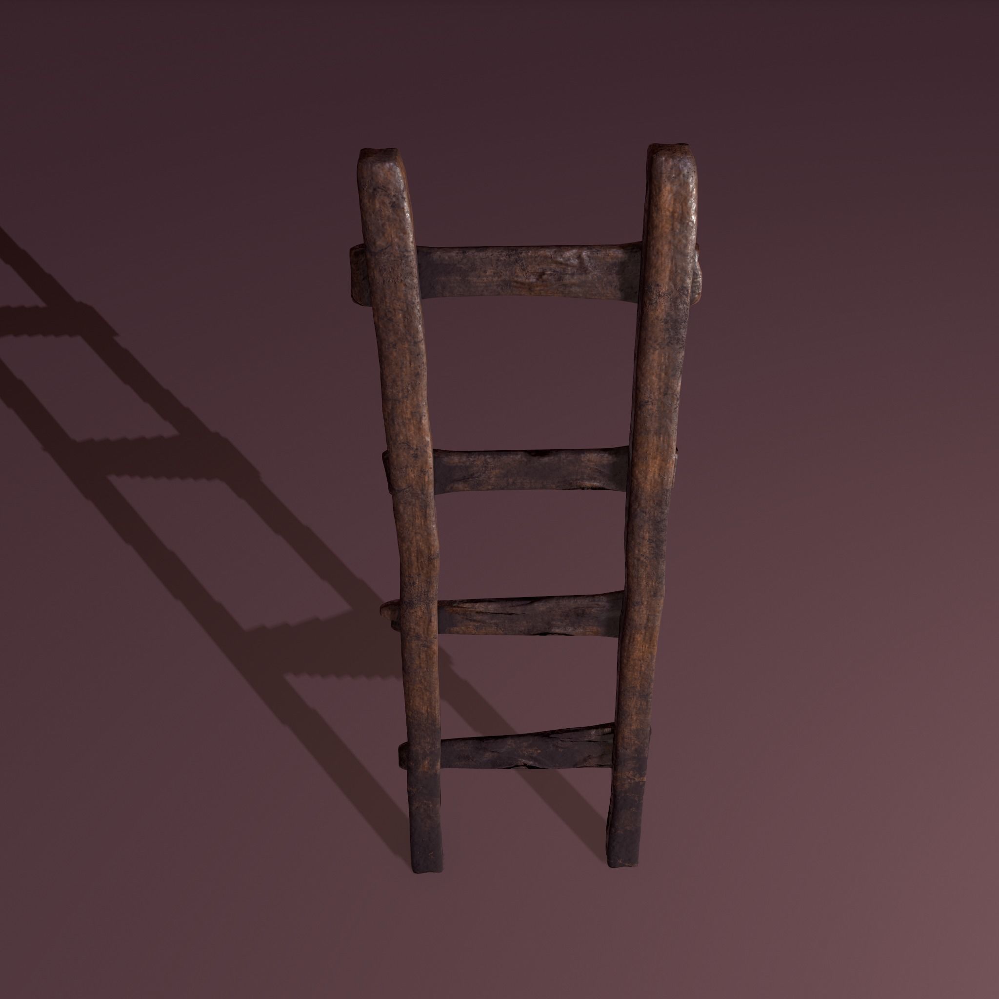 Old Dirty Ladder Low-poly 3D model_18