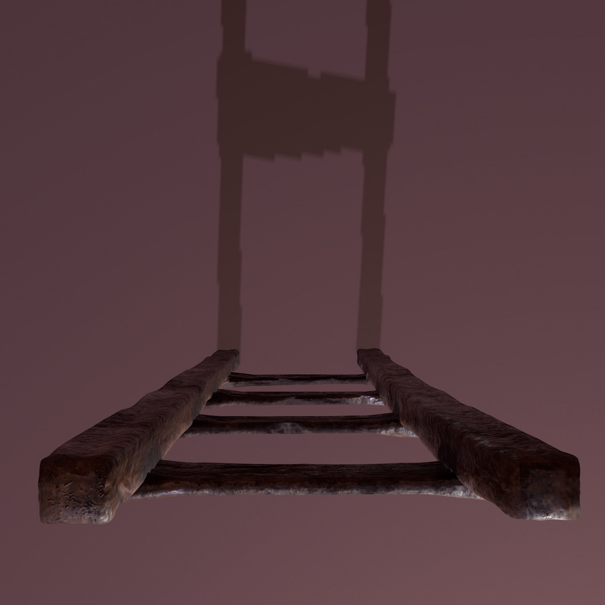 Old Dirty Ladder Low-poly 3D model_19