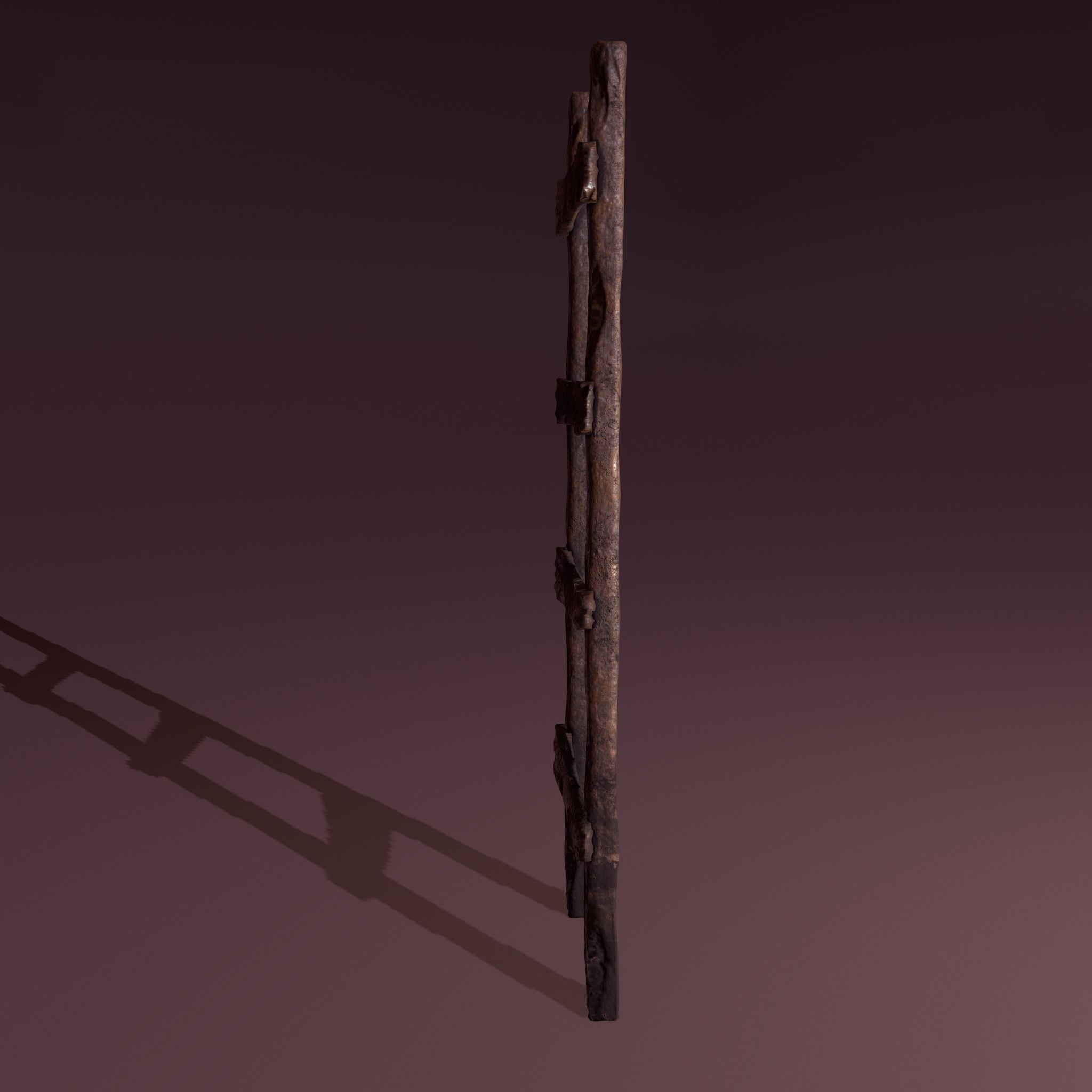 Old Dirty Ladder Low-poly 3D model_9