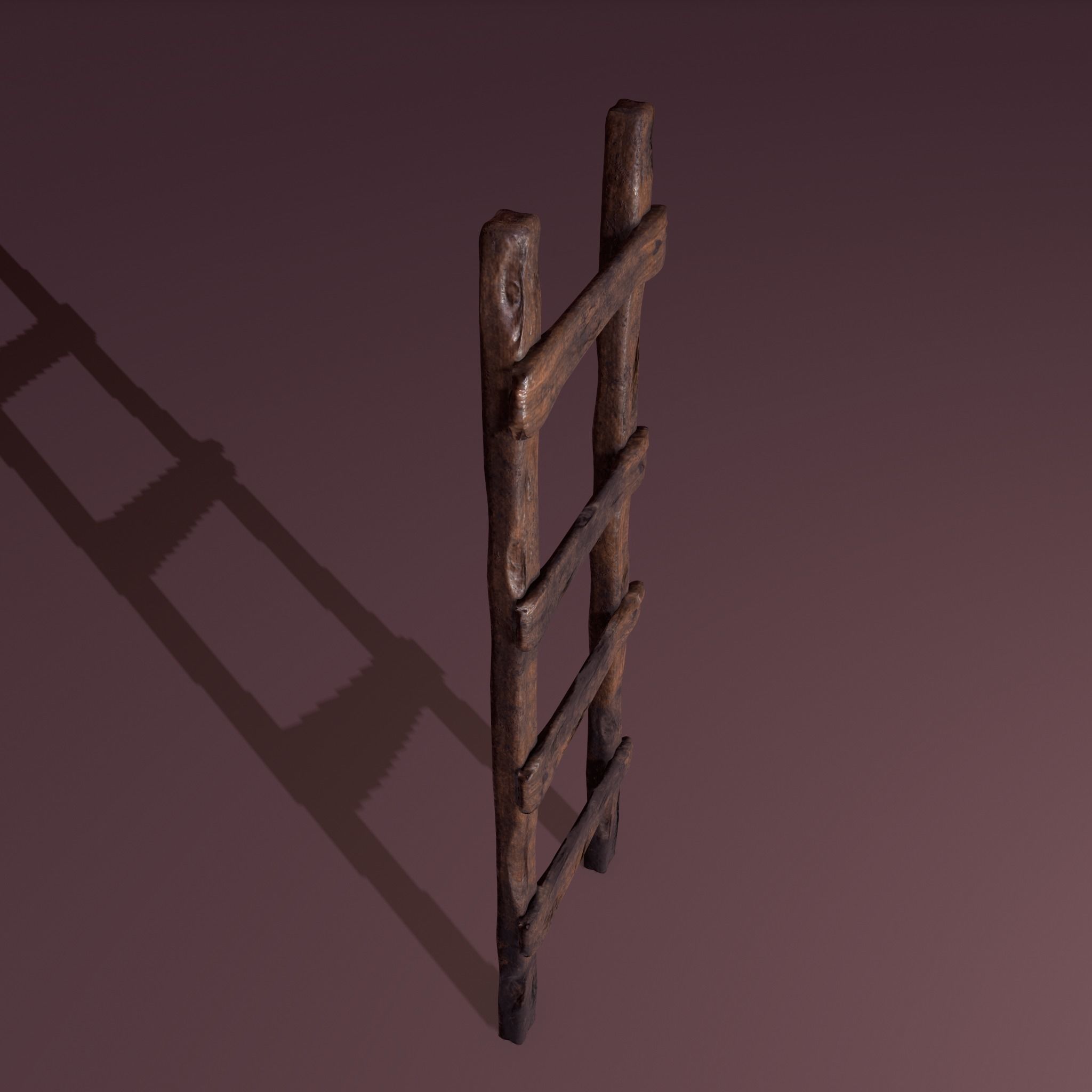 Old Dirty Ladder Low-poly 3D model_15