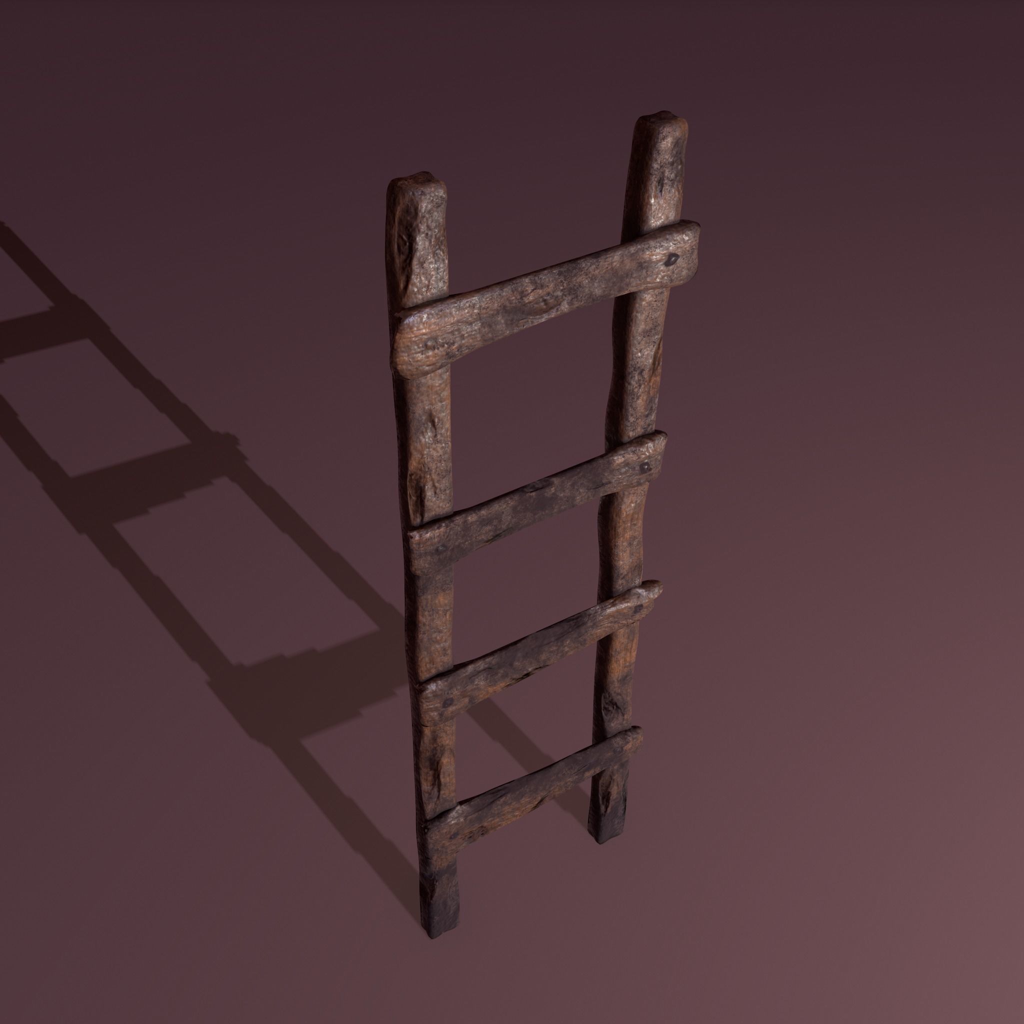 Old Dirty Ladder Low-poly 3D model_14