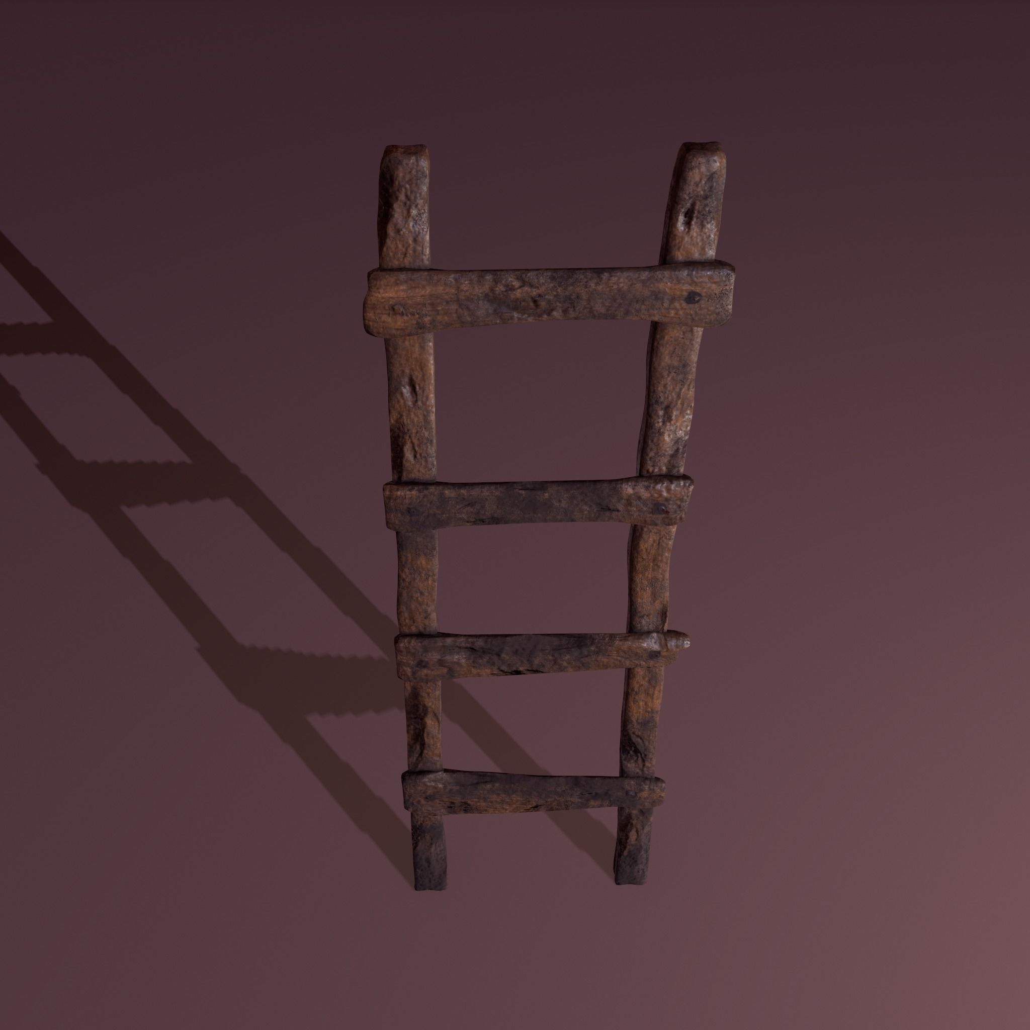 Old Dirty Ladder Low-poly 3D model_13