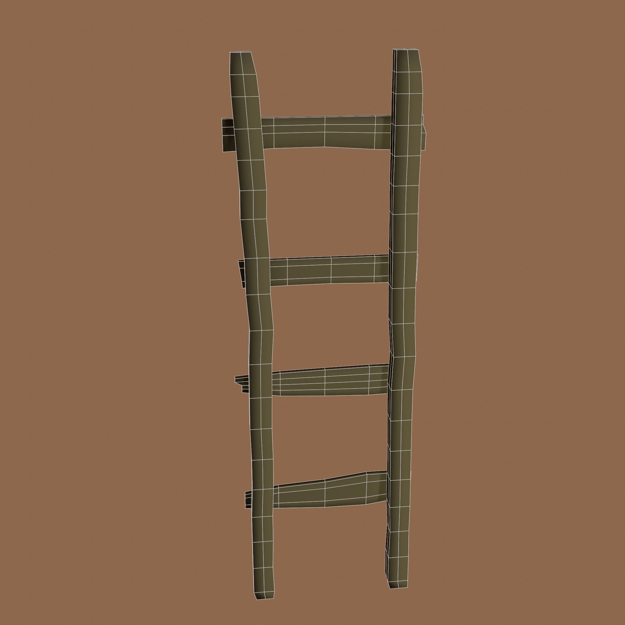Old Dirty Ladder Low-poly 3D model_28