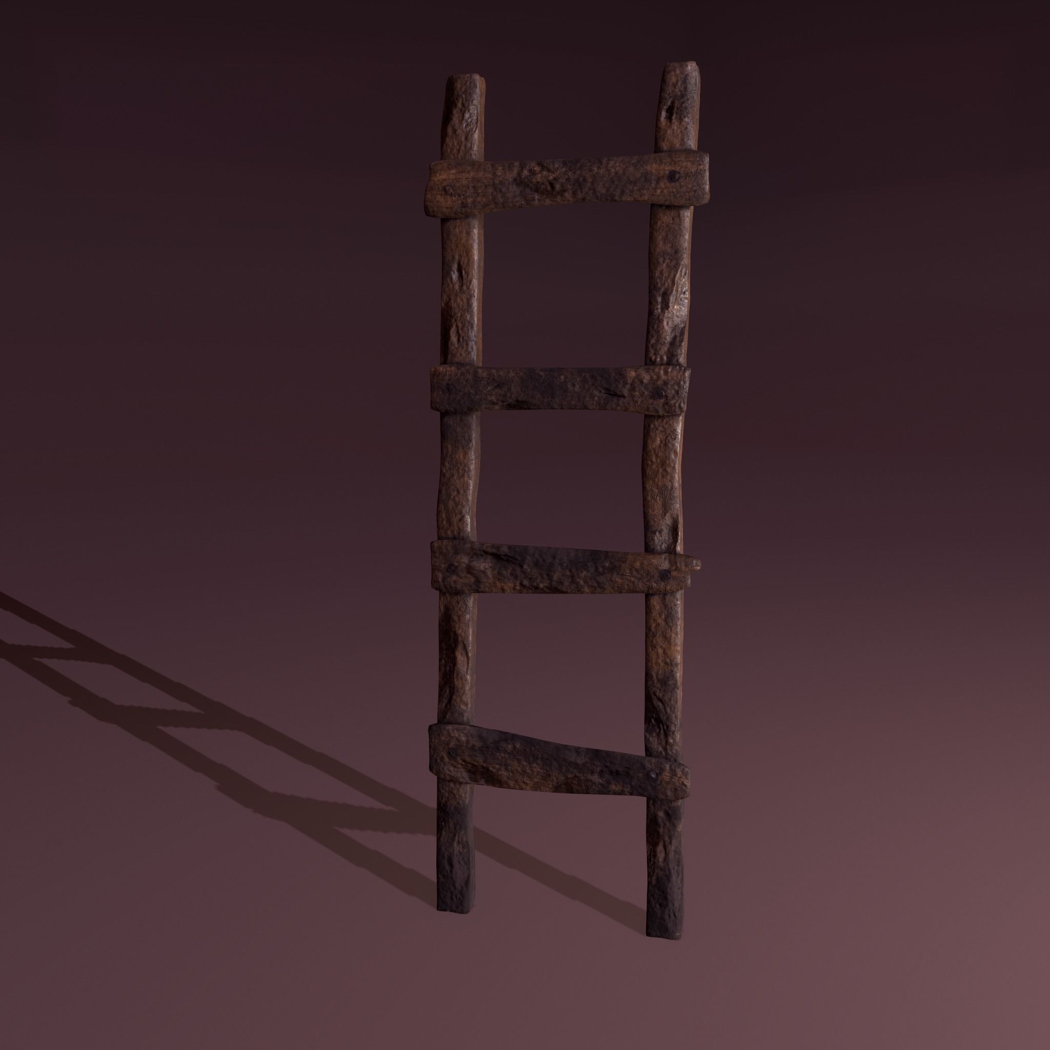 Old Dirty Ladder Low-poly 3D model_11