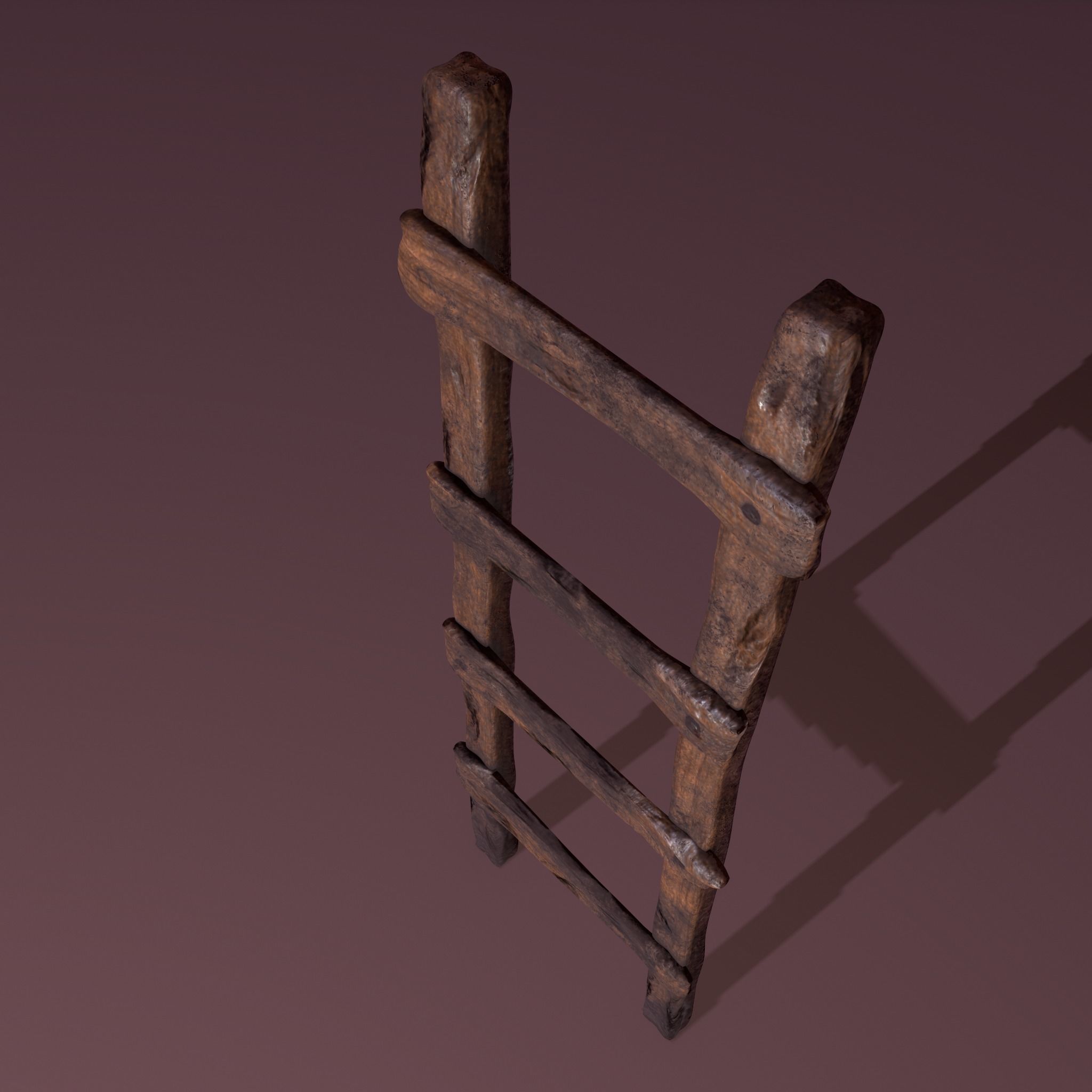 Old Dirty Ladder Low-poly 3D model_21