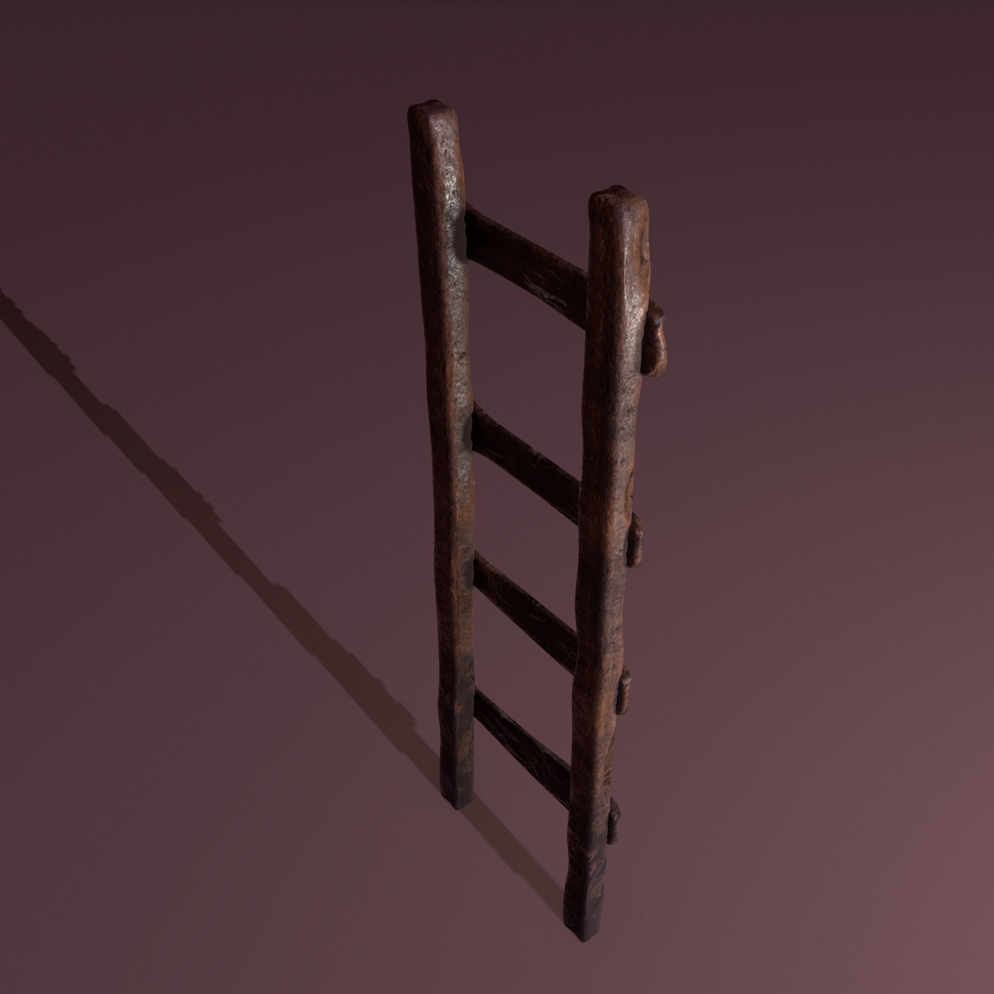 Old Dirty Ladder Low-poly 3D model_16