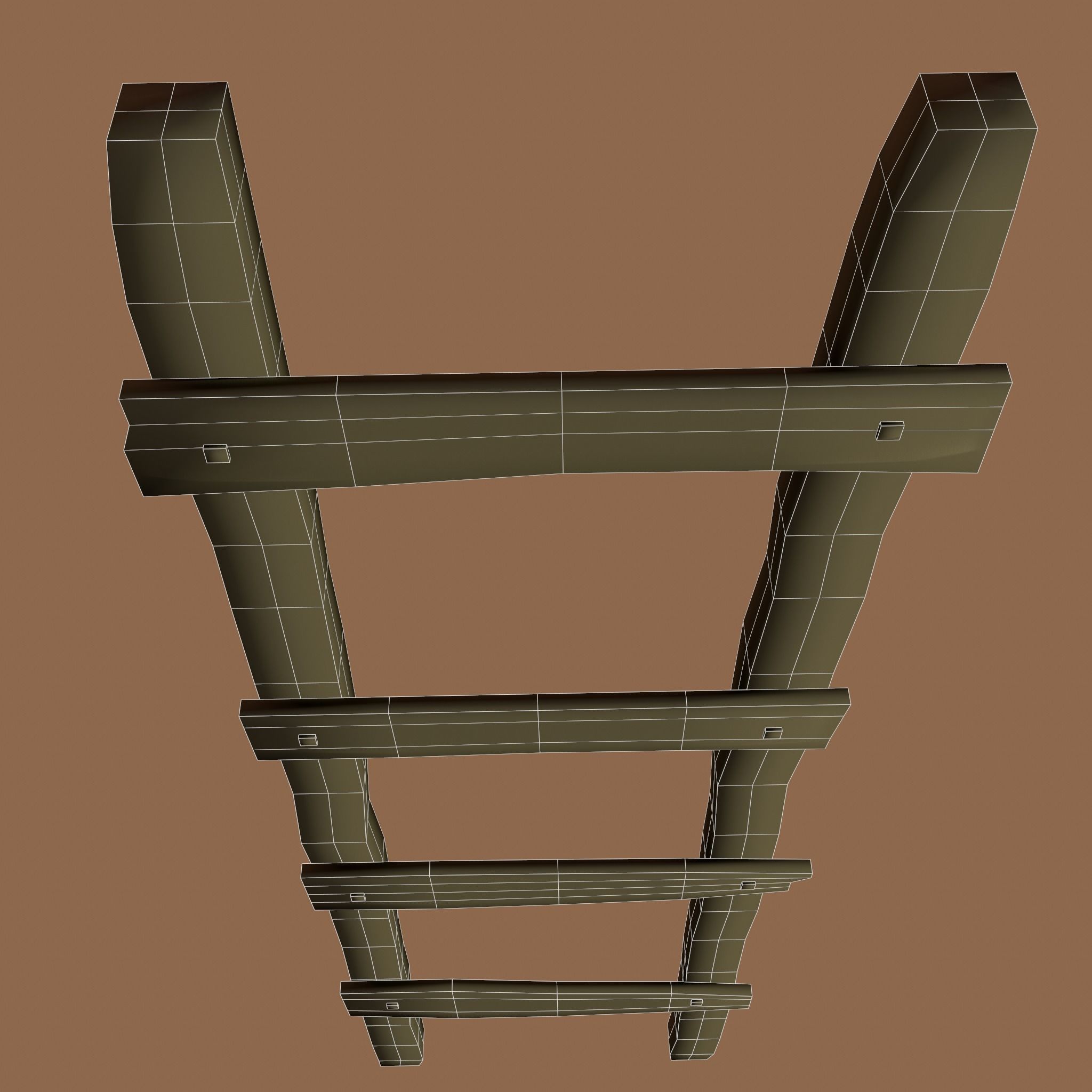 Old Dirty Ladder Low-poly 3D model_31