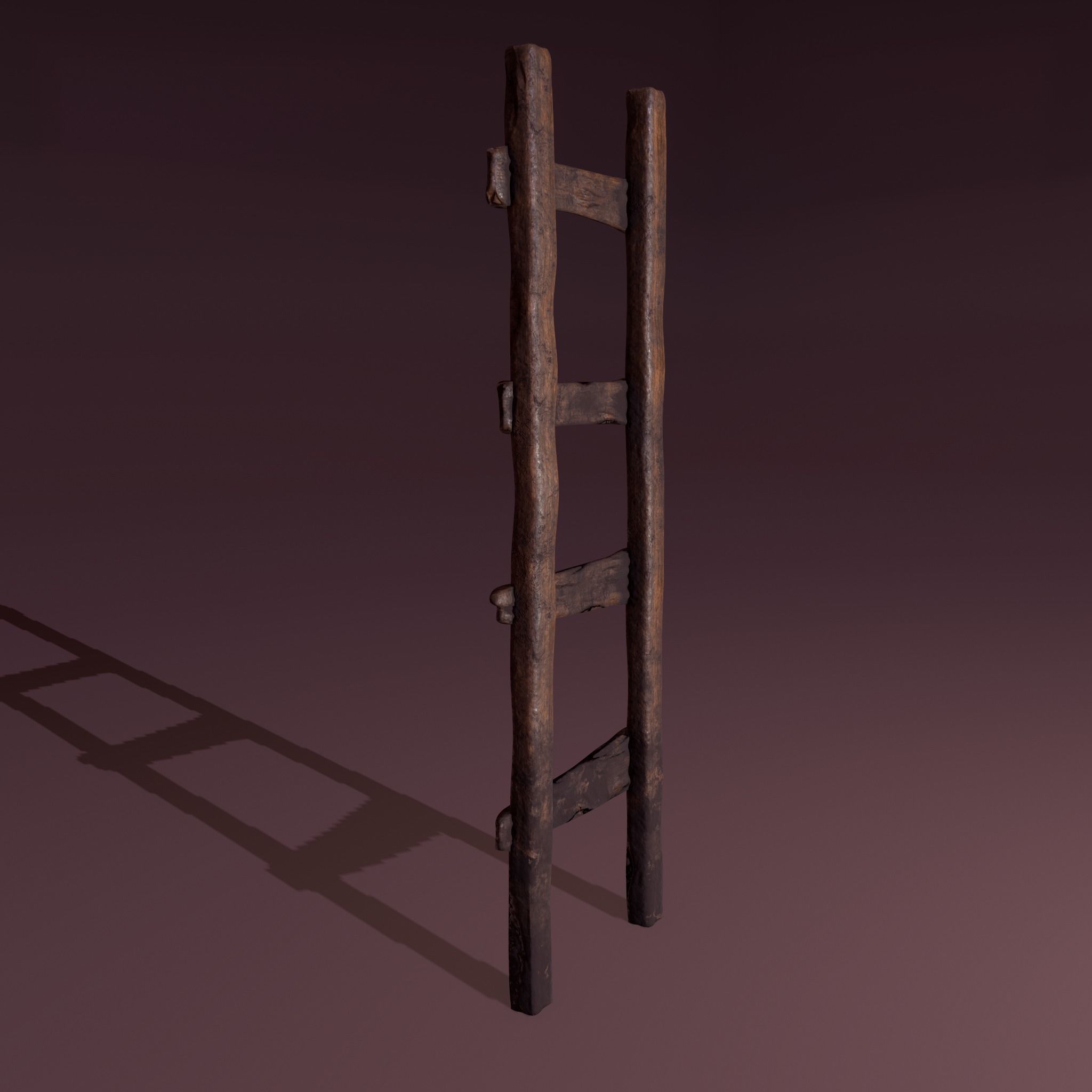 Old Dirty Ladder Low-poly 3D model_8