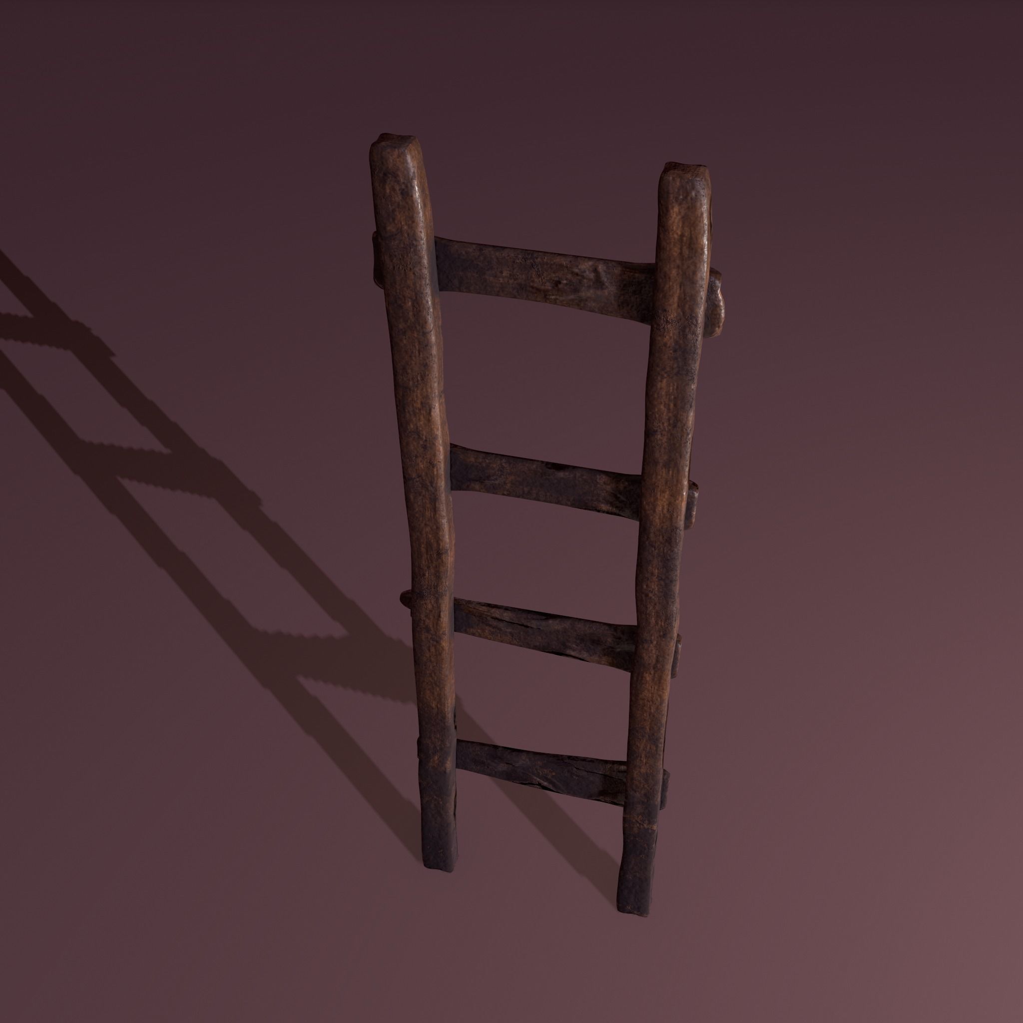 Old Dirty Ladder Low-poly 3D model_17