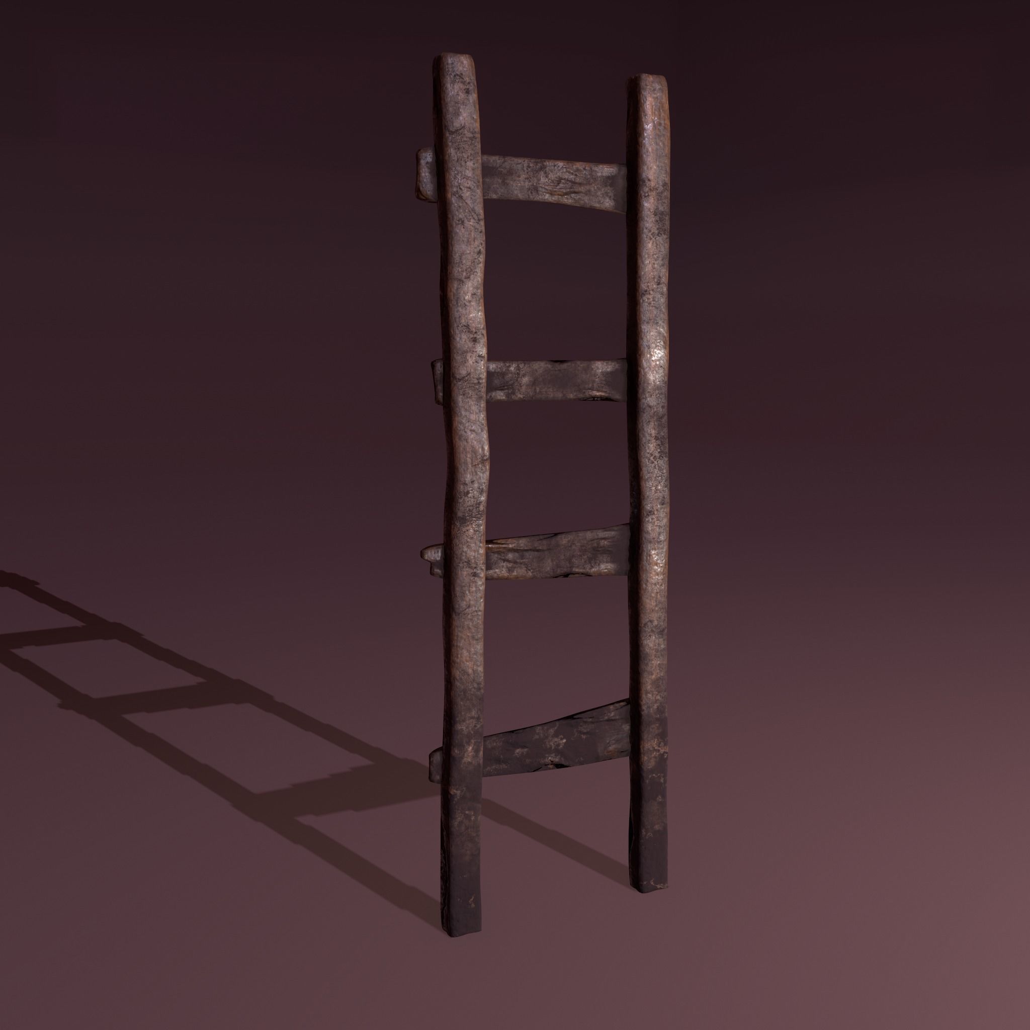 Old Dirty Ladder Low-poly 3D model_7