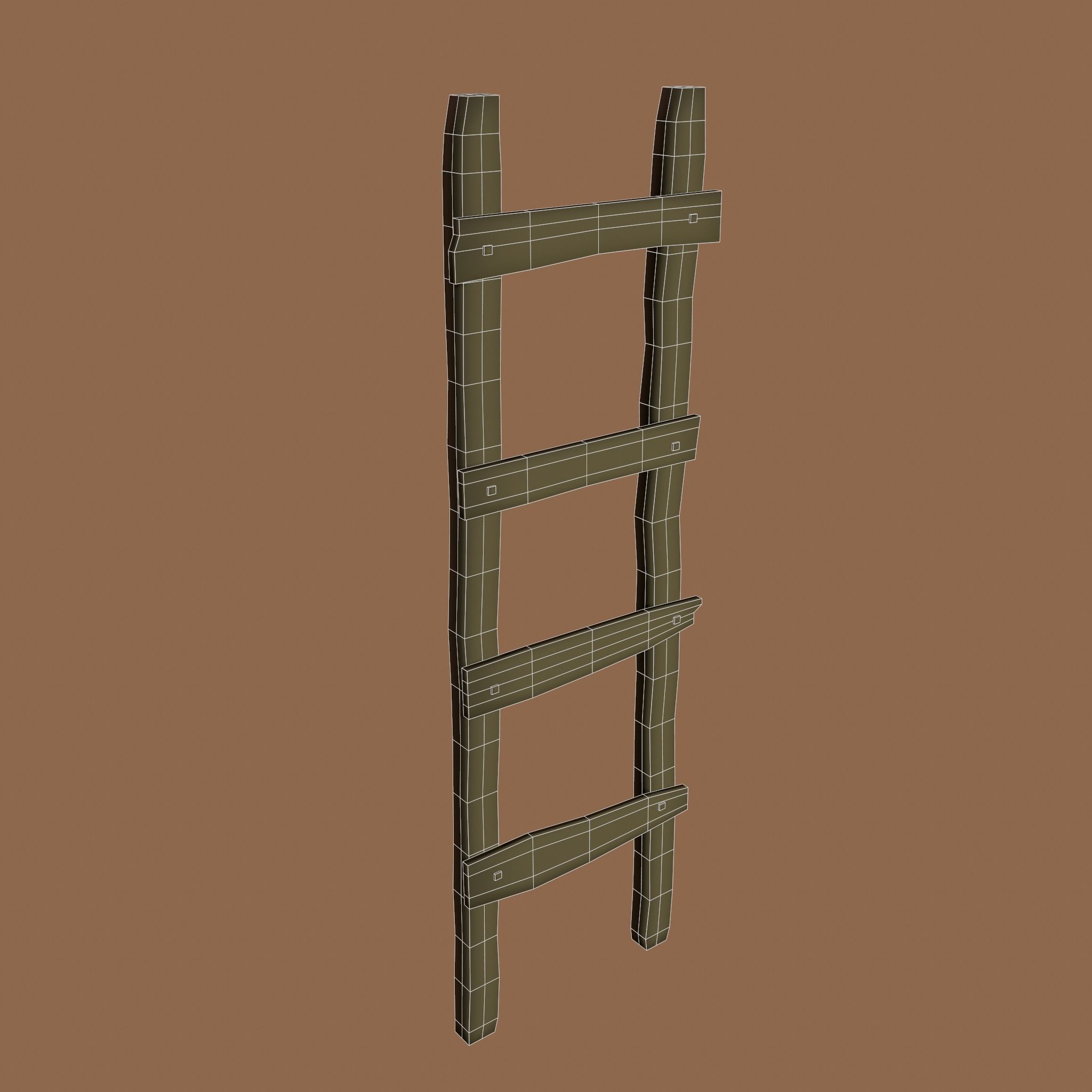 Old Dirty Ladder Low-poly 3D model_24
