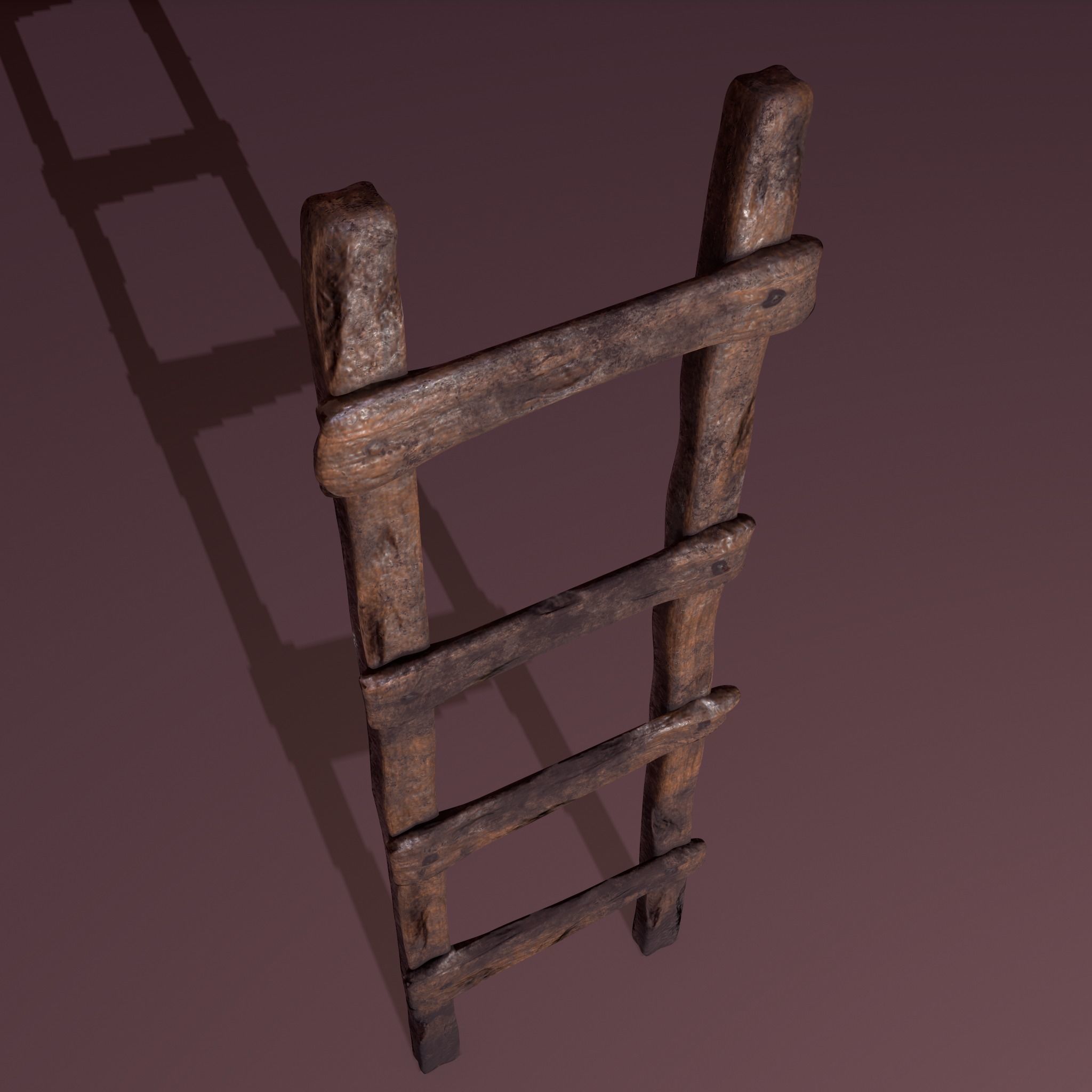 Old Dirty Ladder Low-poly 3D model_23