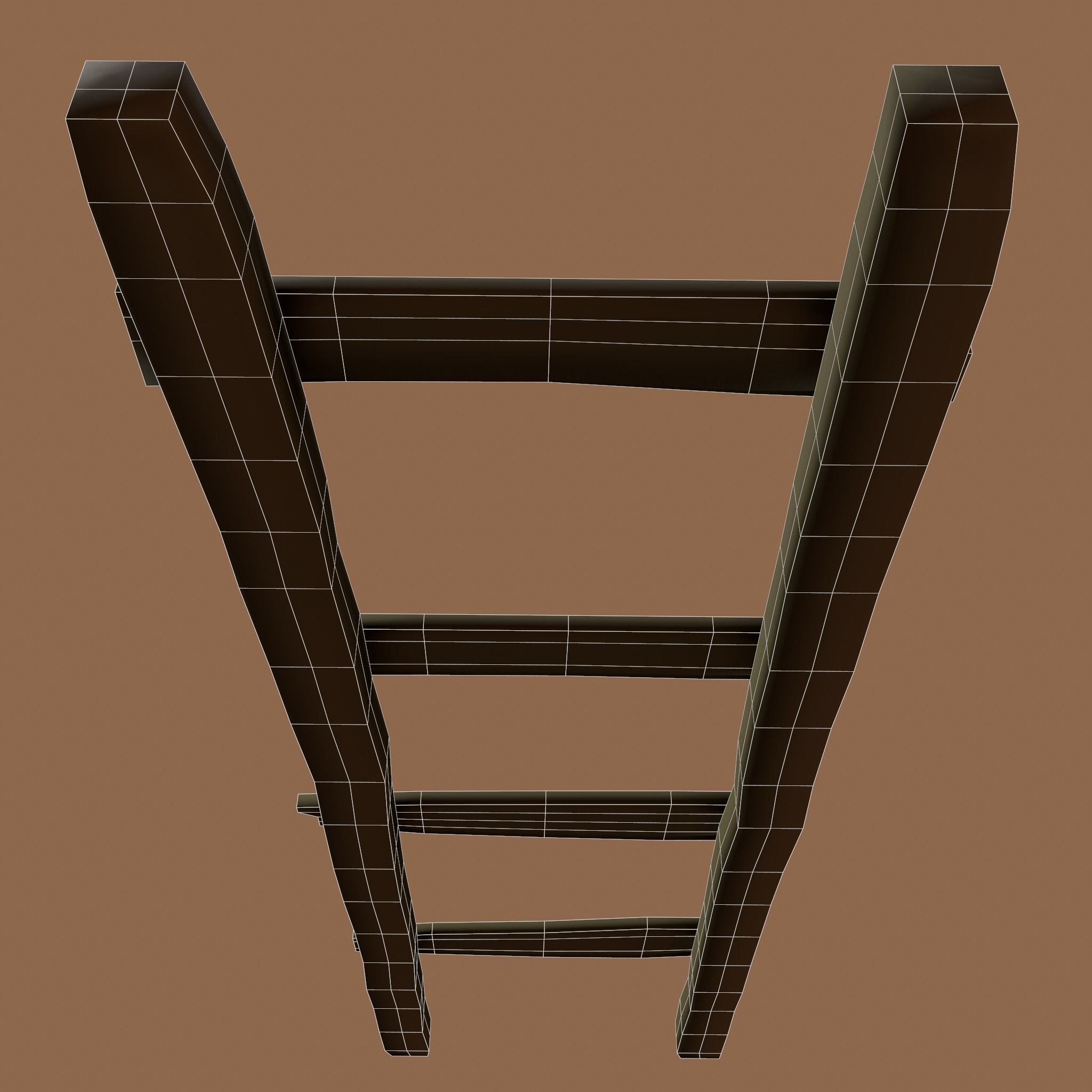 Old Dirty Ladder Low-poly 3D model_32