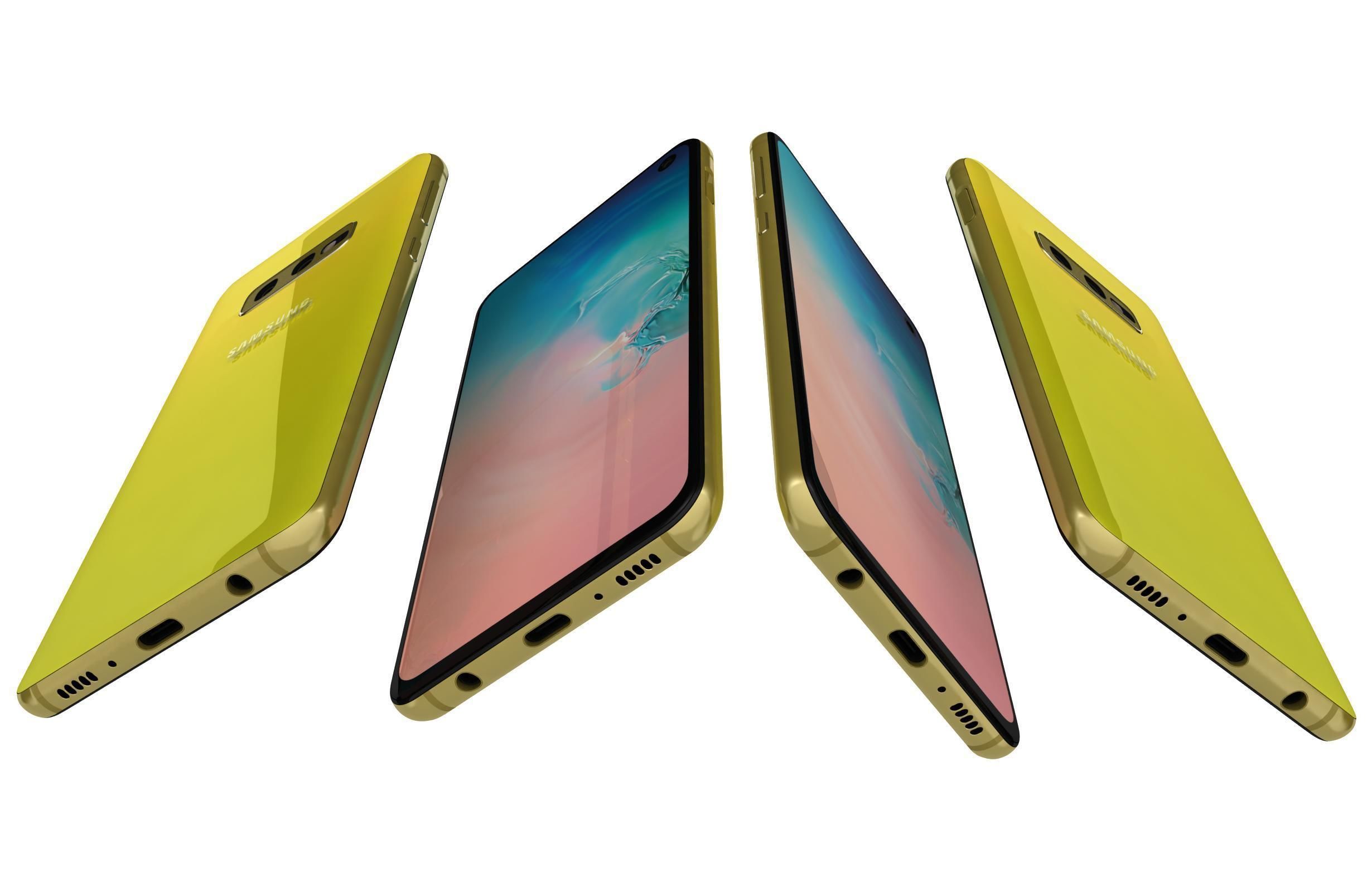 Samsung Galaxy S10e Canary Yellow 3D model_2