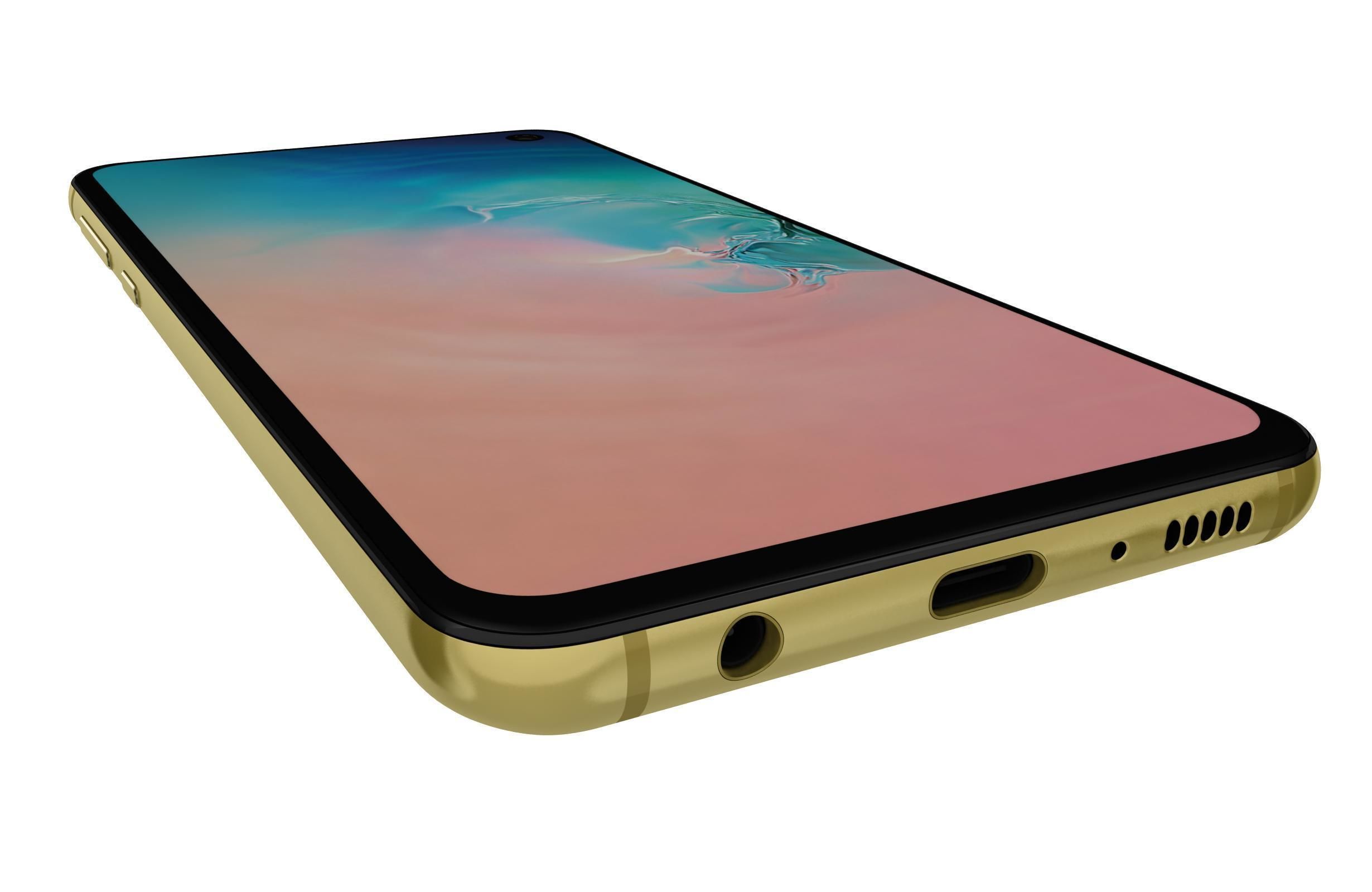 Samsung Galaxy S10e Canary Yellow 3D model_9