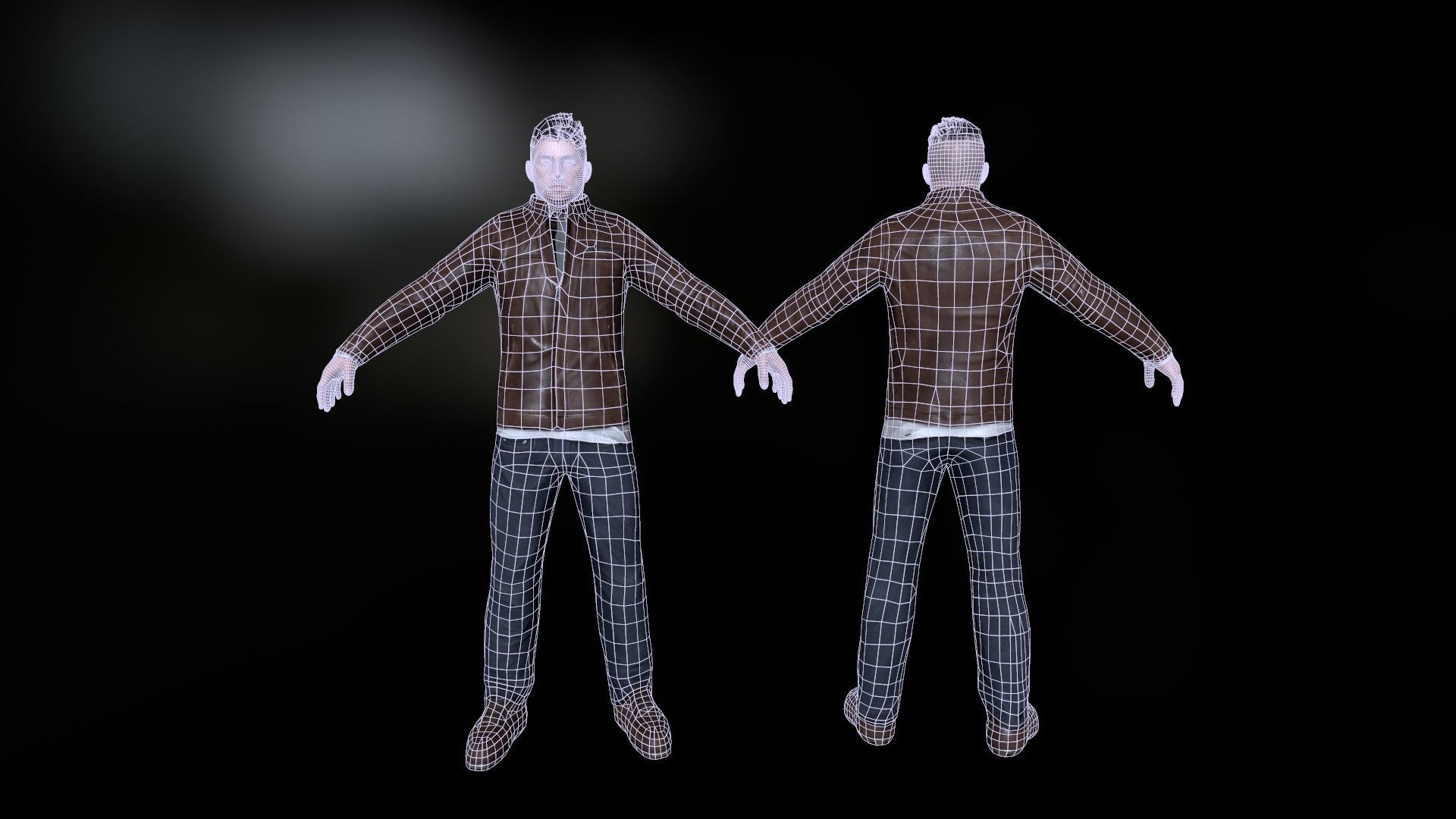 Protagonist realistic Character PBR  Low-poly 3D model_10