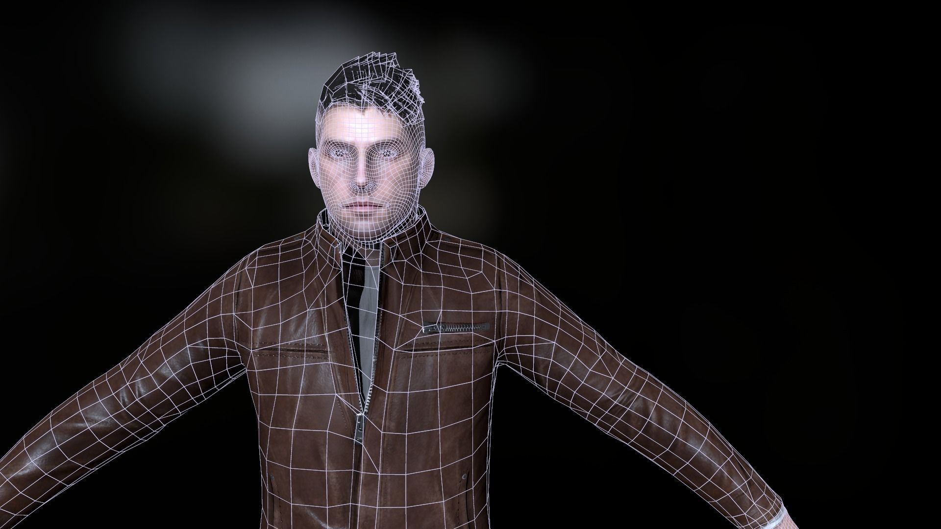 Protagonist realistic Character PBR  Low-poly 3D model_11