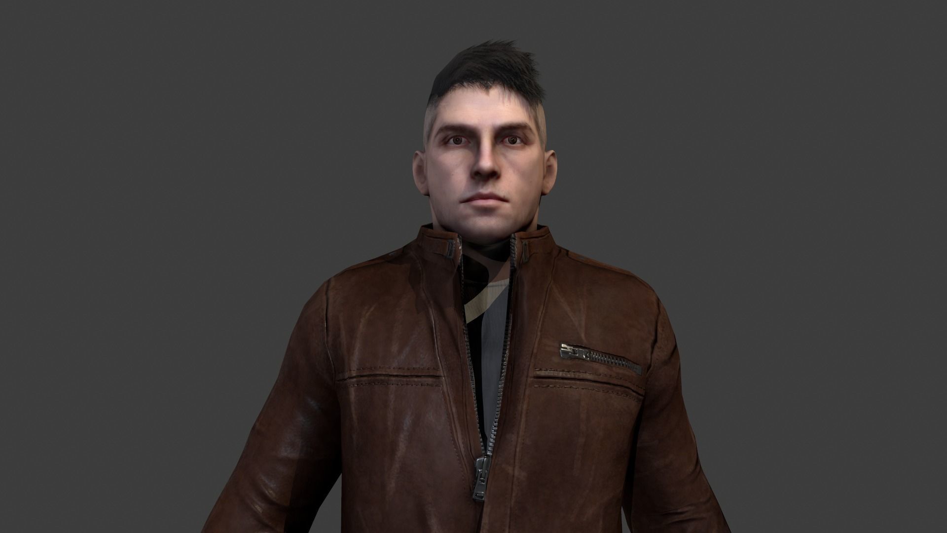 Protagonist realistic Character PBR  Low-poly 3D model_7