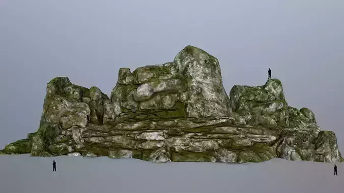 rocks rock with moss