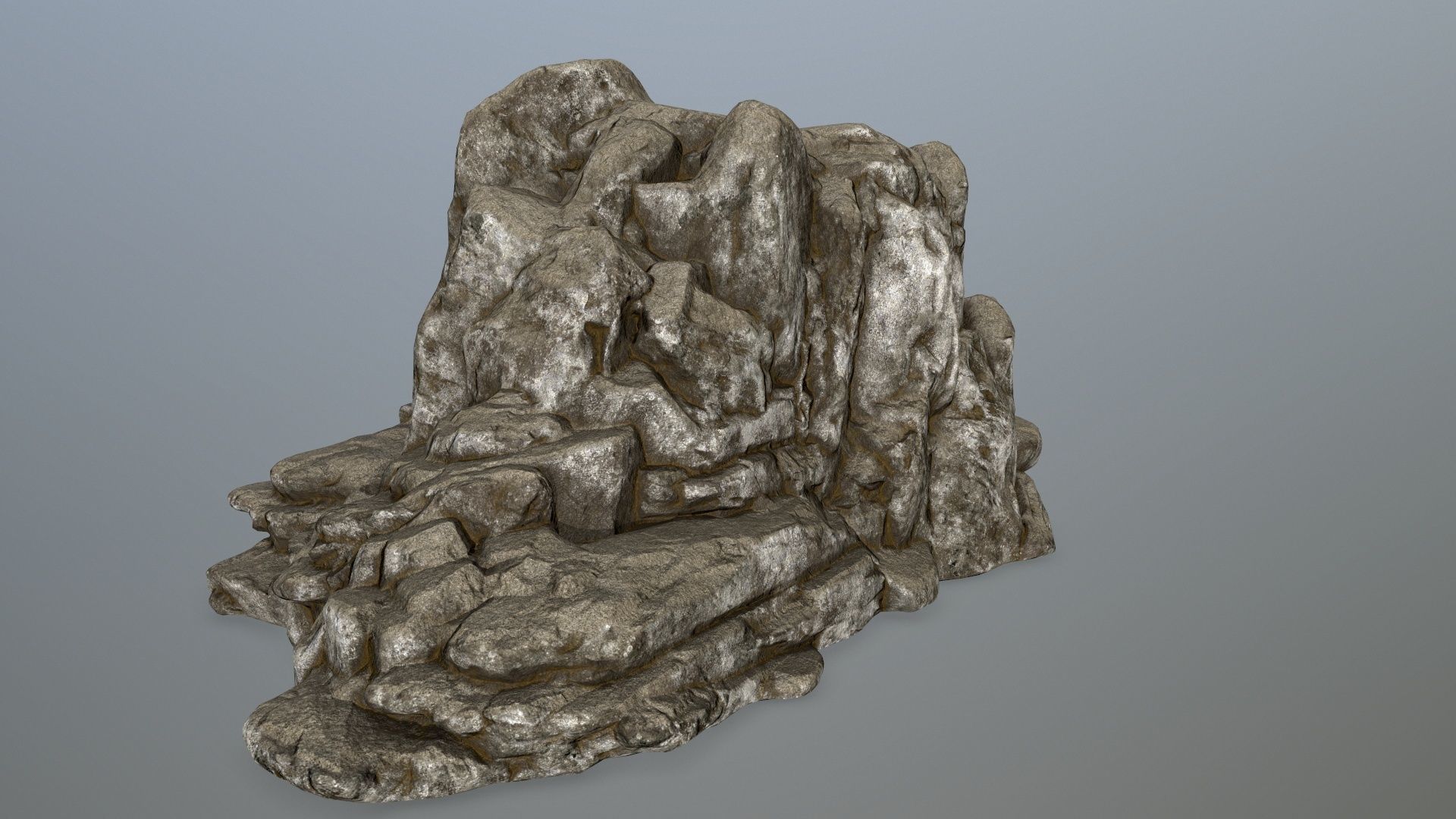 rocks rock formation Low-poly 3D model_7