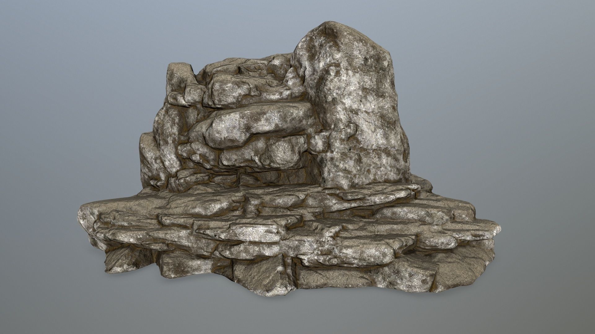 rocks rock formation Low-poly 3D model_2