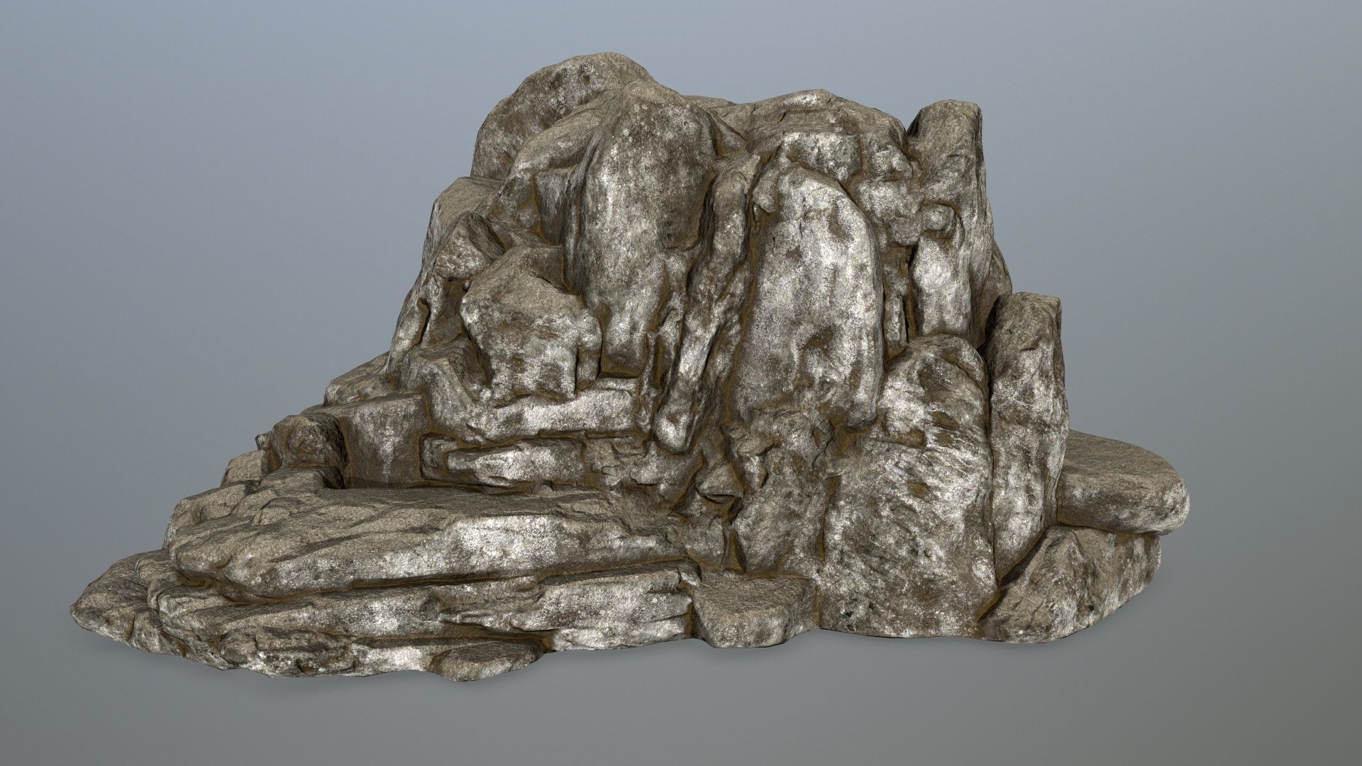 rocks rock formation Low-poly 3D model_6