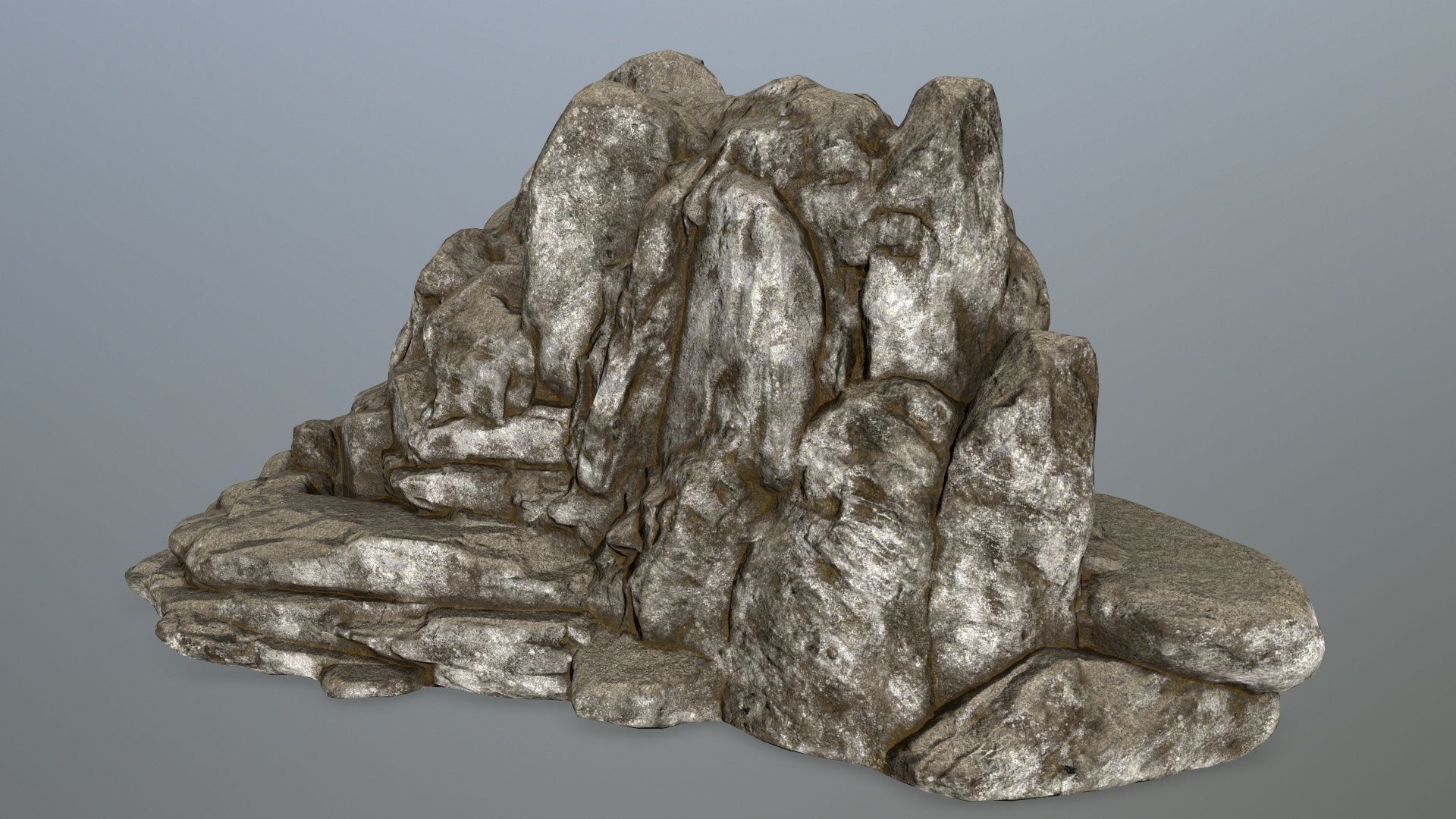 rocks rock formation Low-poly 3D model_5
