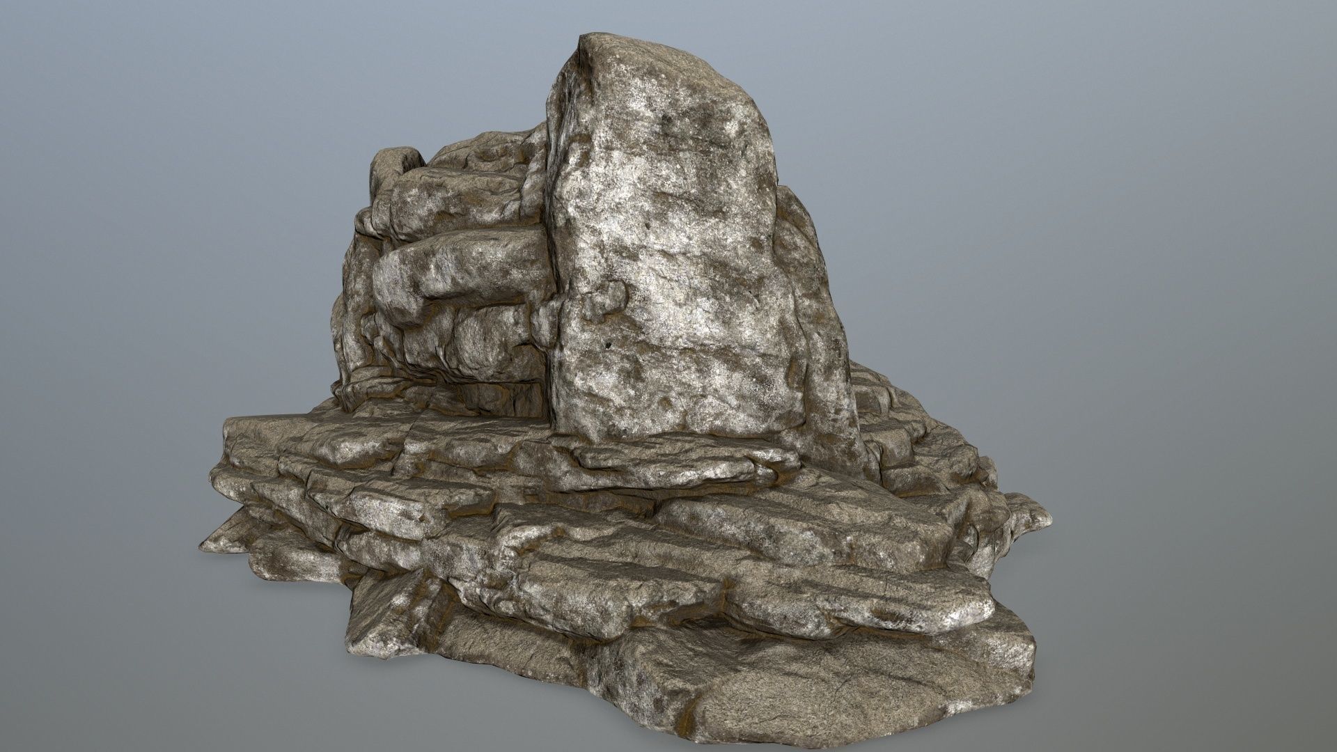 rocks rock formation Low-poly 3D model_9
